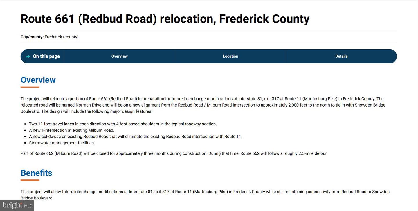 REDBUD RD, WINCHESTER, Virginia 22603, ,Land,For sale,REDBUD RD,VAFV2039702 MLS # VAFV2039702