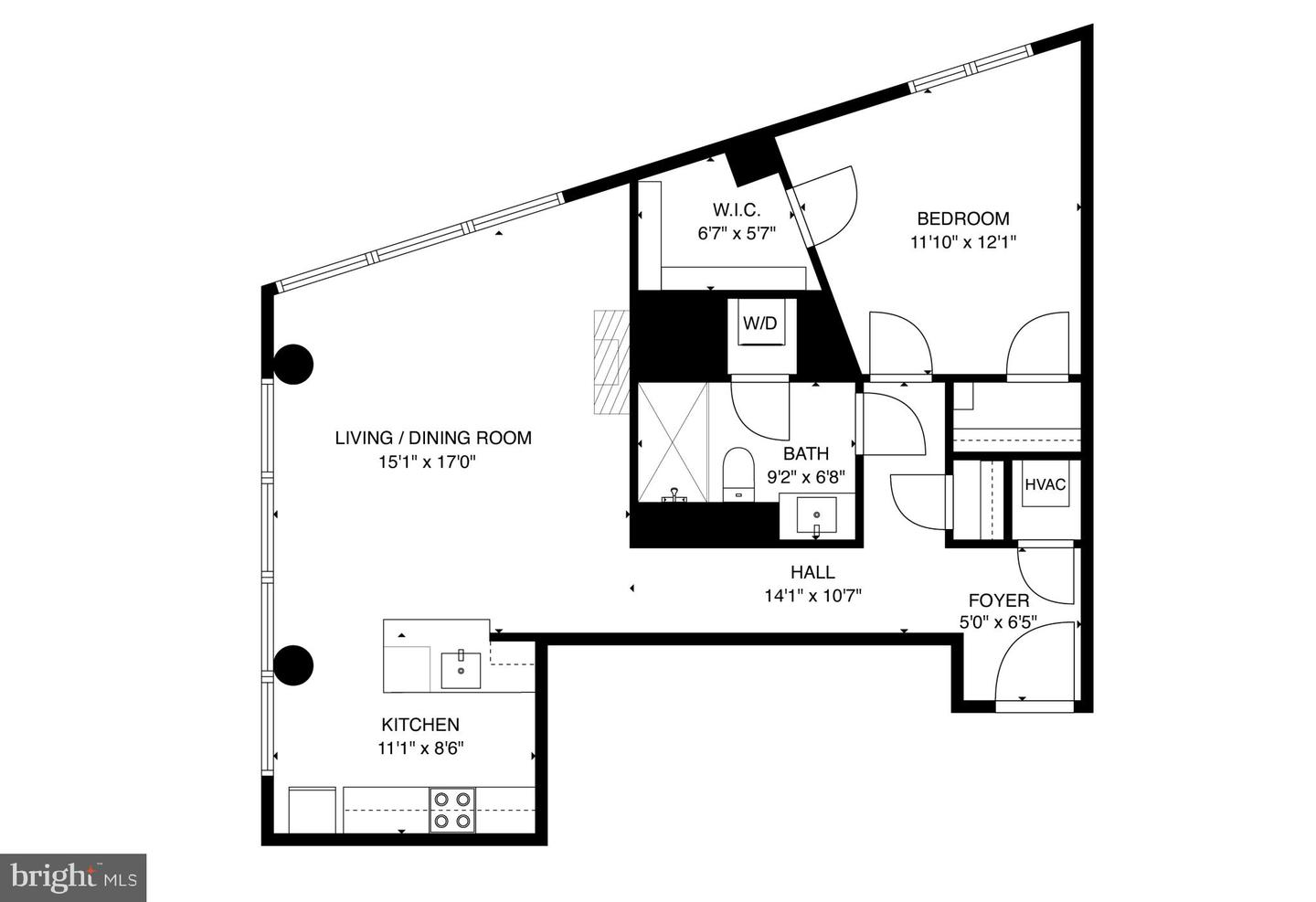 2001 15TH ST N #805, ARLINGTON, Virginia 22201, 1 Bedroom Bedrooms, 4 Rooms Rooms,1 BathroomBathrooms,Residential,For sale,2001 15TH ST N #805,VAAR2069596 MLS # VAAR2069596