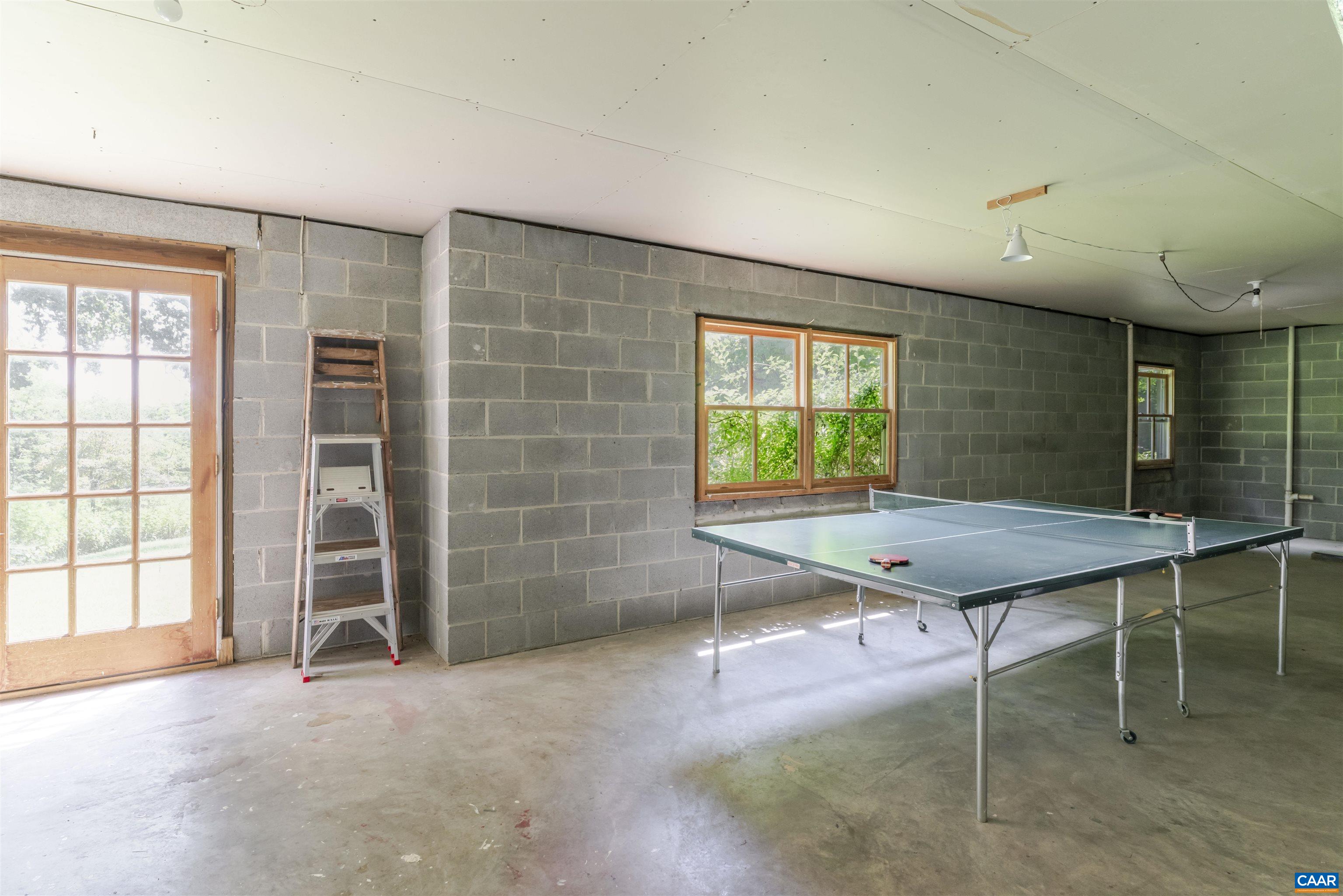 light-filled...workshop area...washer and dryer, roughed-in plumbing
