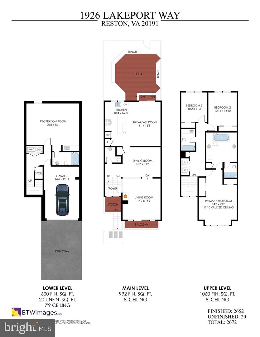 1926 LAKEPORT WAY, RESTON, Virginia 20191, 3 Bedrooms Bedrooms, 12 Rooms Rooms,3 BathroomsBathrooms,Residential,For sale,1926 LAKEPORT WAY,VAFX2293904 MLS # VAFX2293904