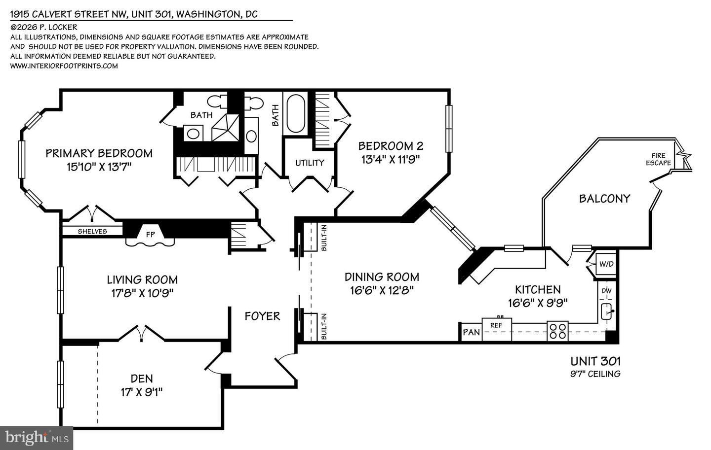 1915 CALVERT ST NW #301, WASHINGTON, District Of Columbia 20009, 2 Bedrooms Bedrooms, ,2 BathroomsBathrooms,Residential,For sale,1915 CALVERT ST NW #301,DCDC2249340 MLS # DCDC2249340