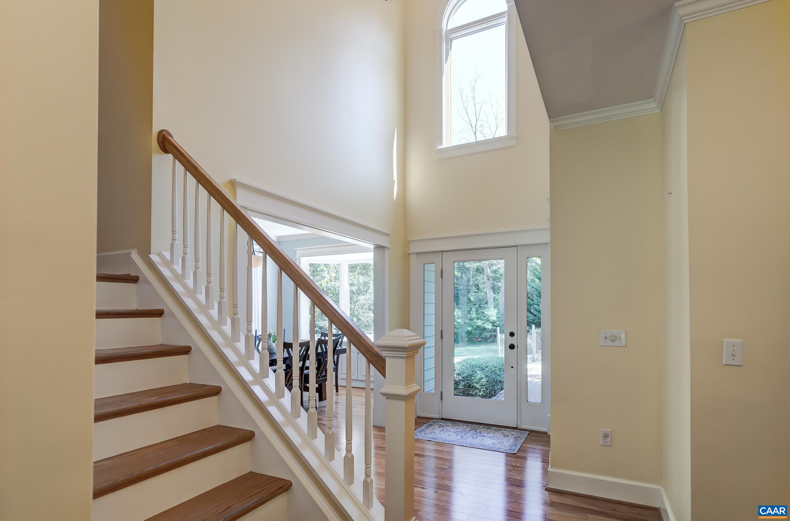 Hardwood floors and light filled rooms throughout the home.