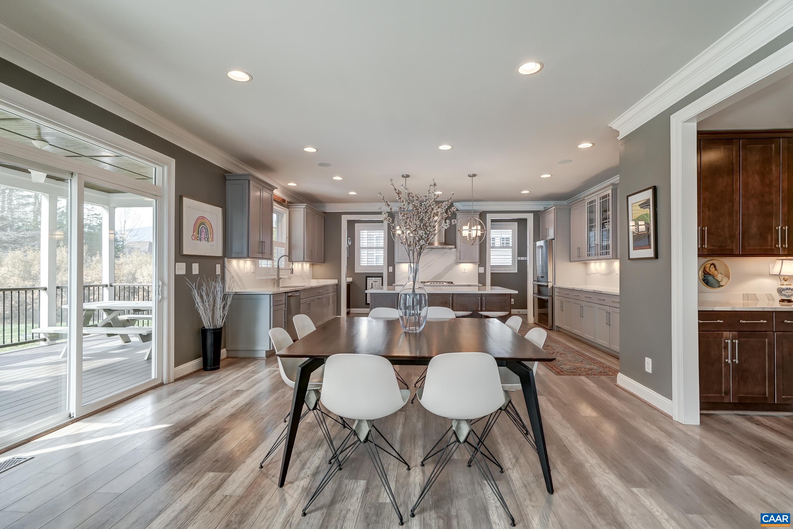 Breakfast nook with space for a large table!