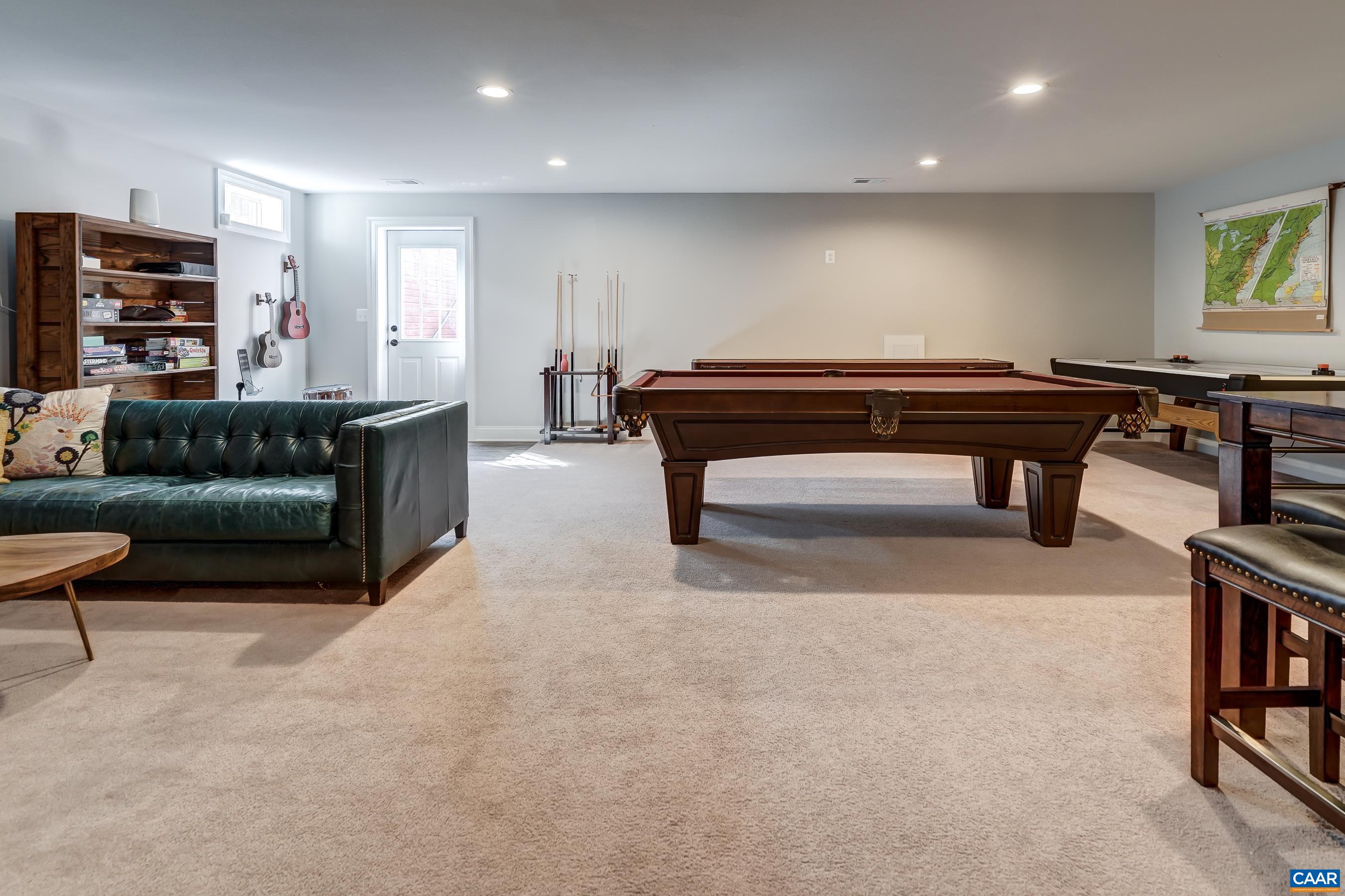 Expansive rec room/media room.