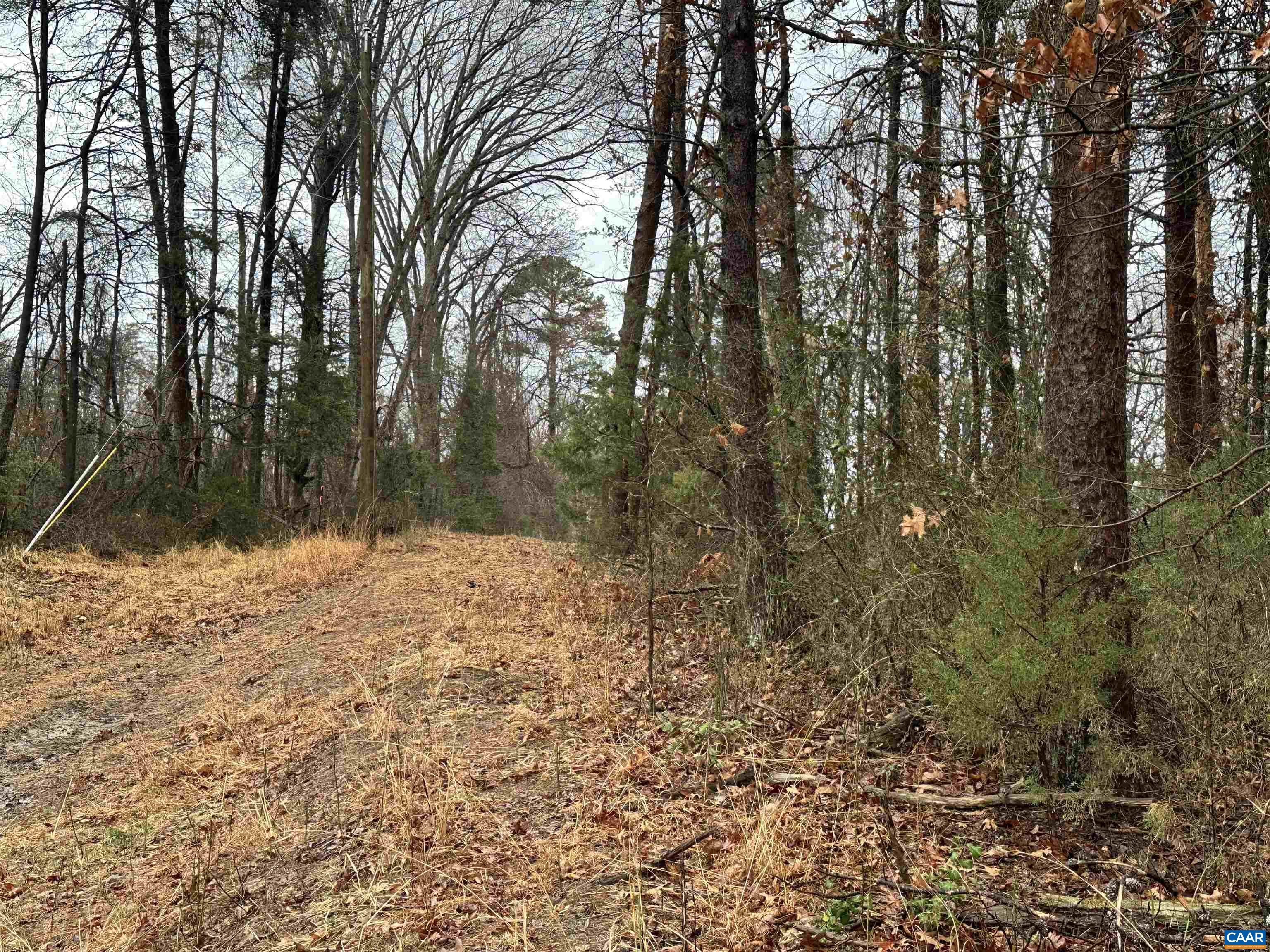 Looking toward starting corner uphill. Lot is to the right.