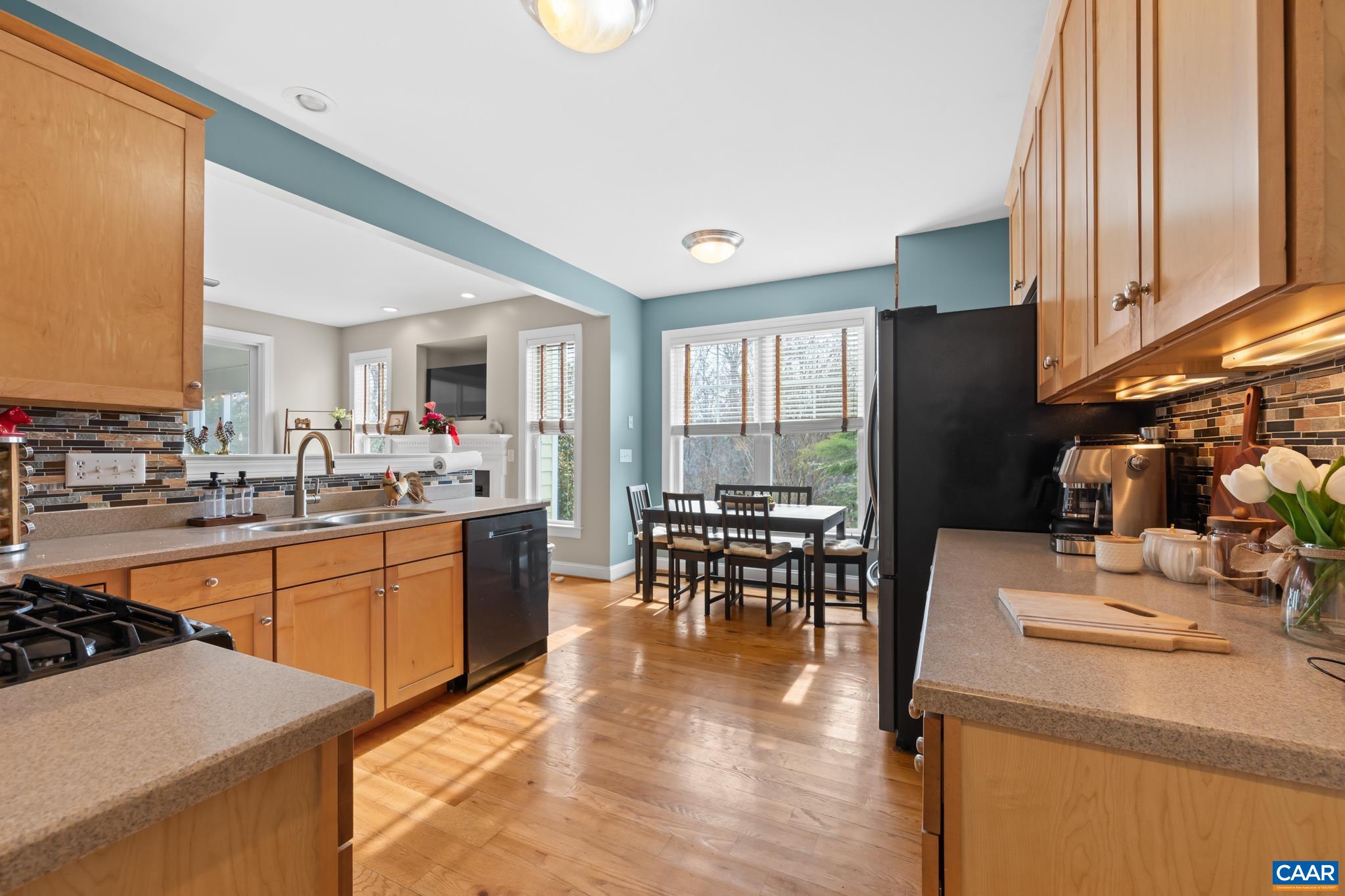 View of the kitchen and eat-in area.
