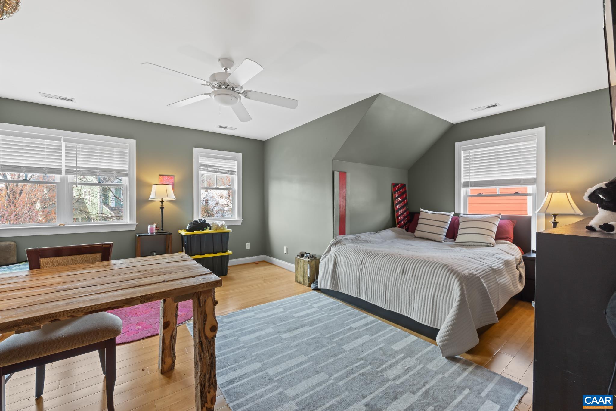 Spacious bedroom on the second floor.