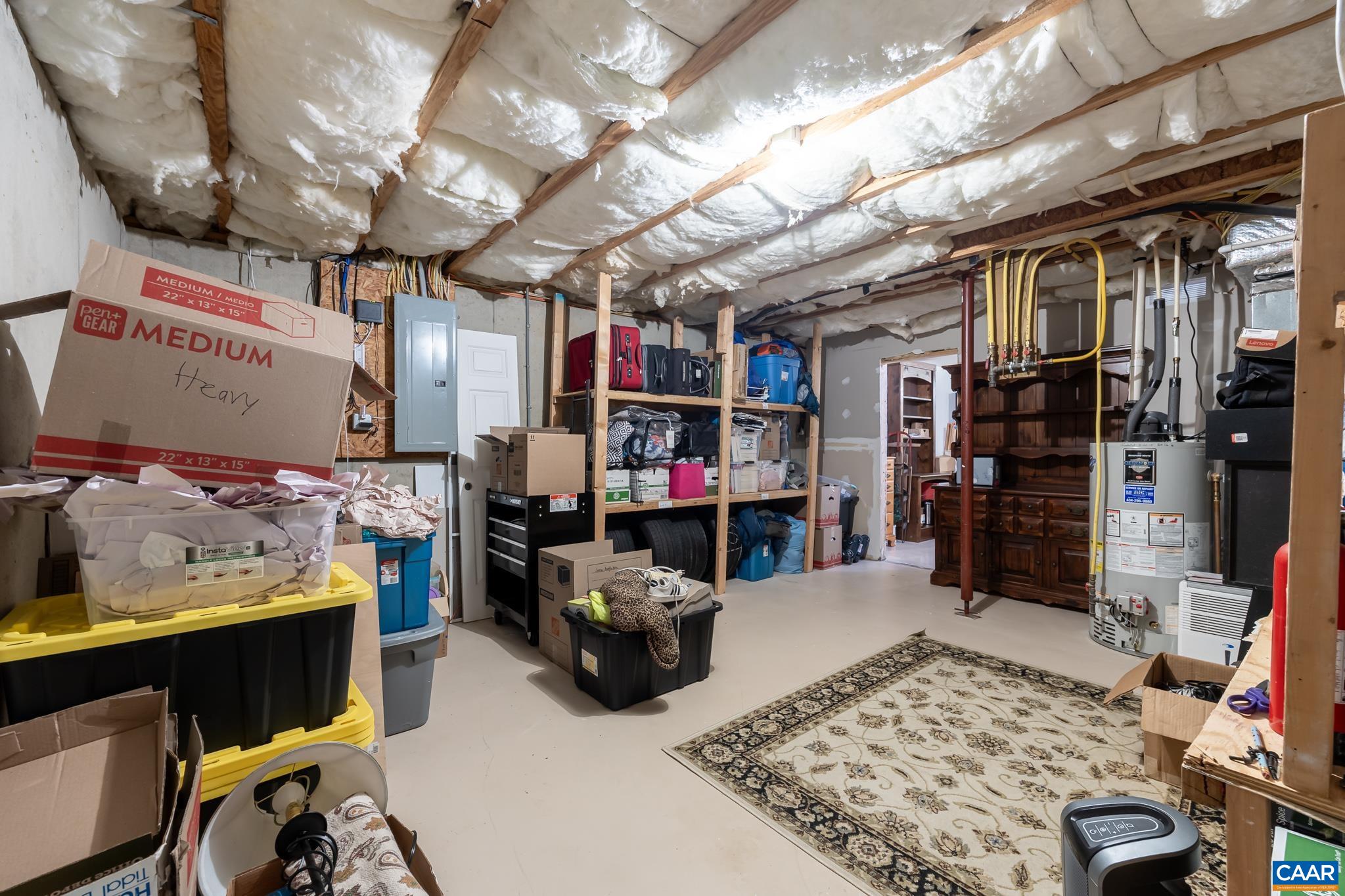 One of two oversized storage rooms in the basement.