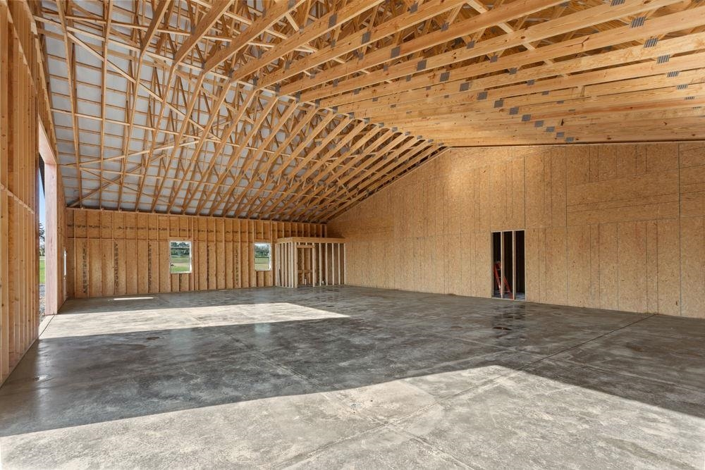 with bath roughed in for handicap accessibility.