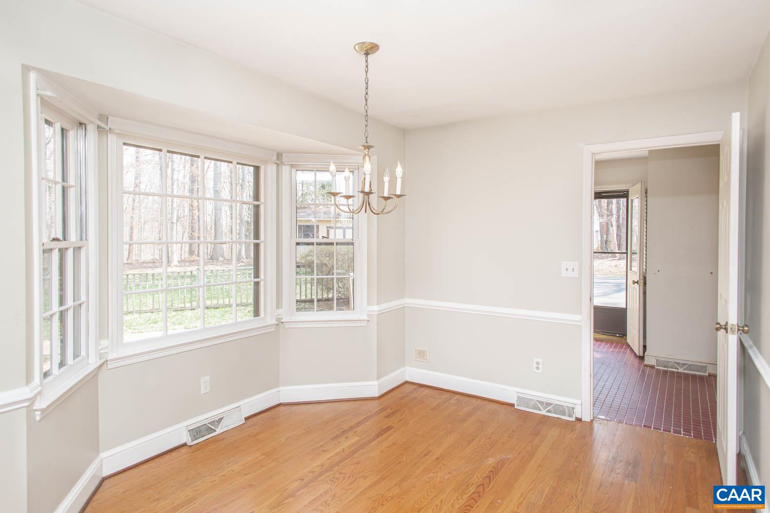 Cozy breakfast nook overlooking the backyard.