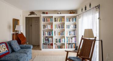 Built-in bookshelves