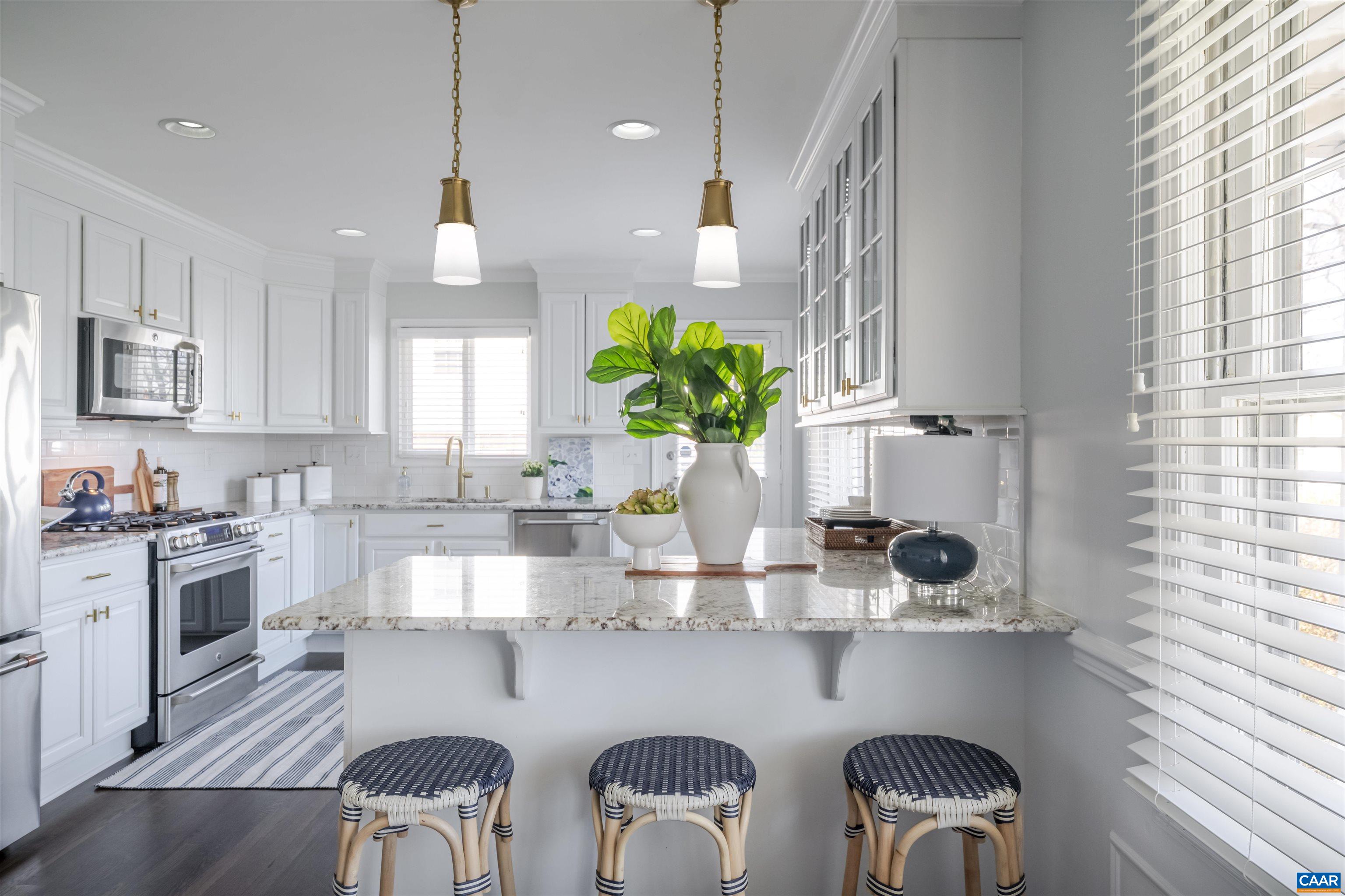 Granite, under cabinet lighting, high-end appliances