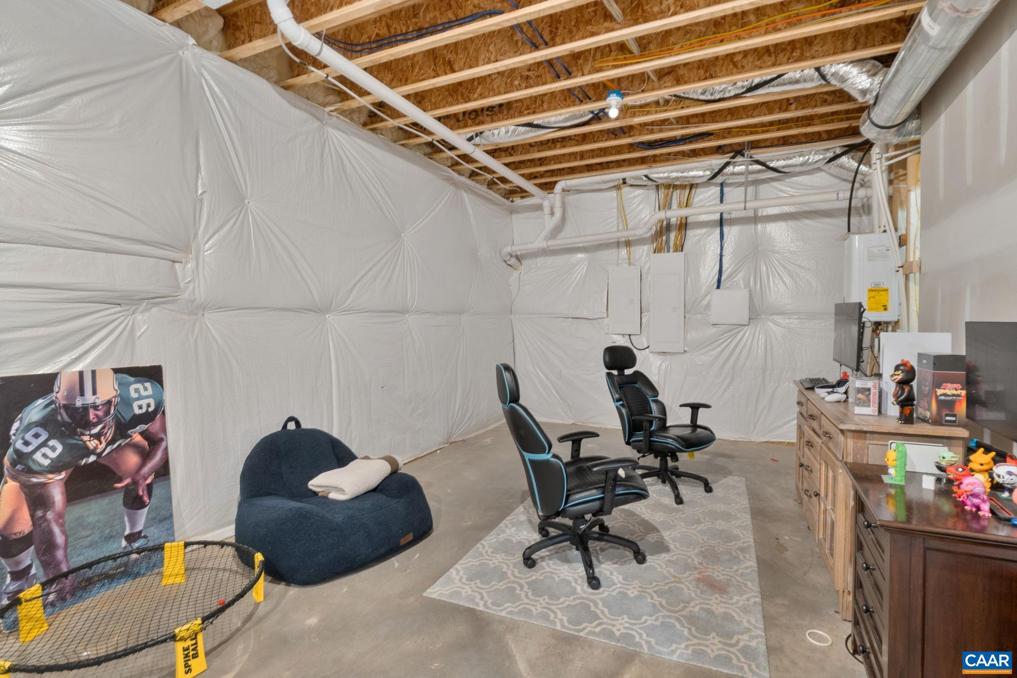 Perfect for storage, workshop, exercise space, gaming room