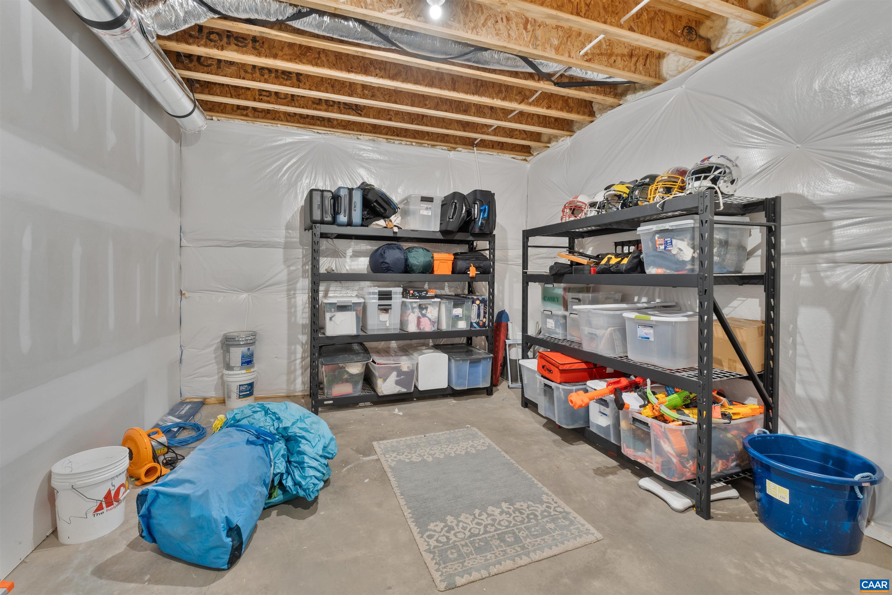 Perfect for storage, workshop, exercise space, gaming room
