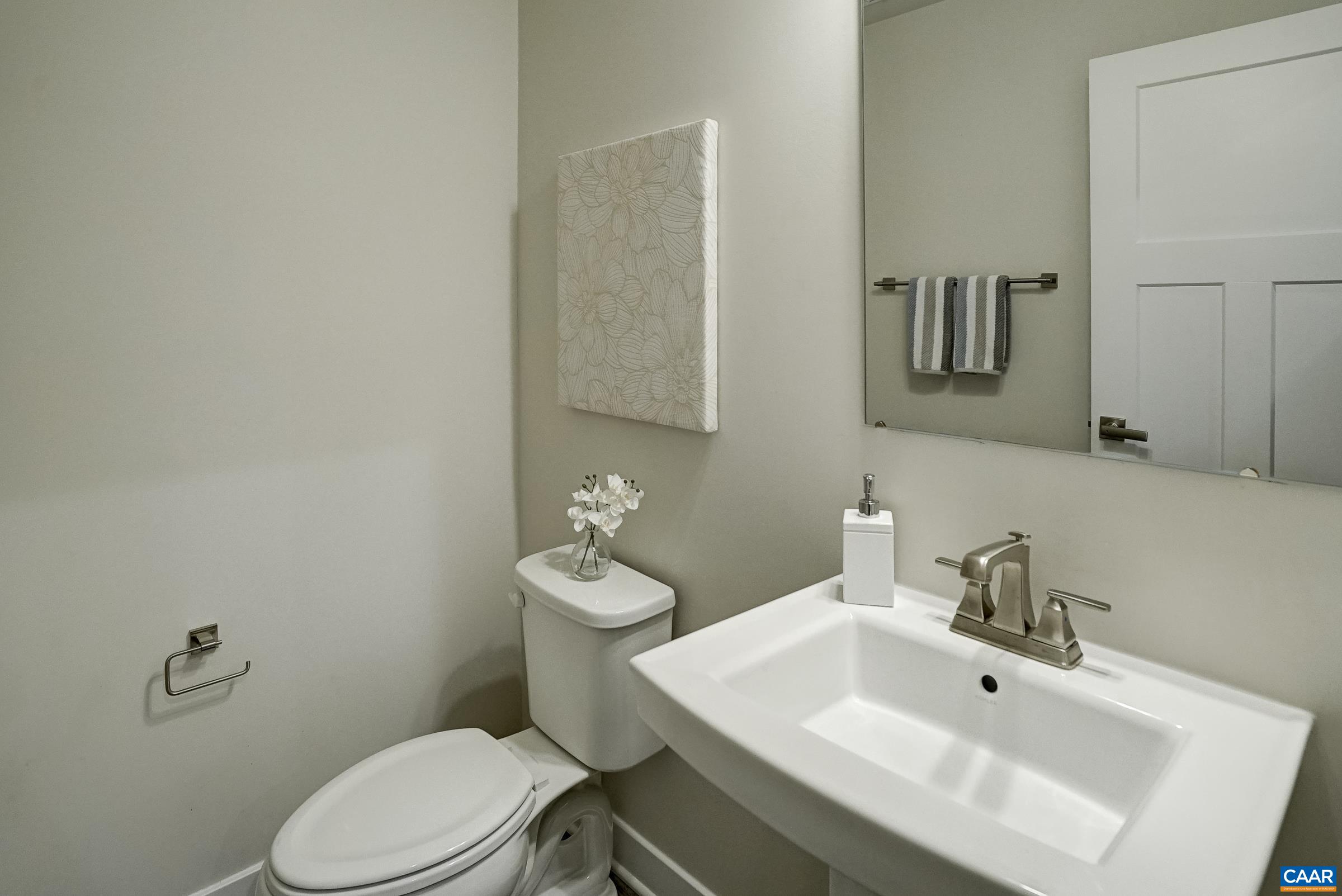 Powder room on main level. Powder room on main level.