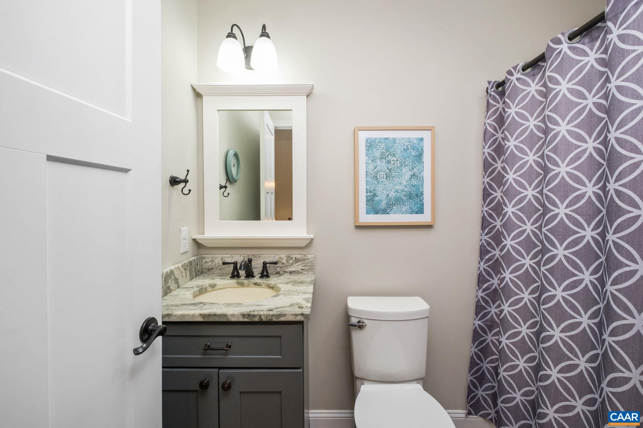 Full bathroom on the second level. Full bathroom on the second level.