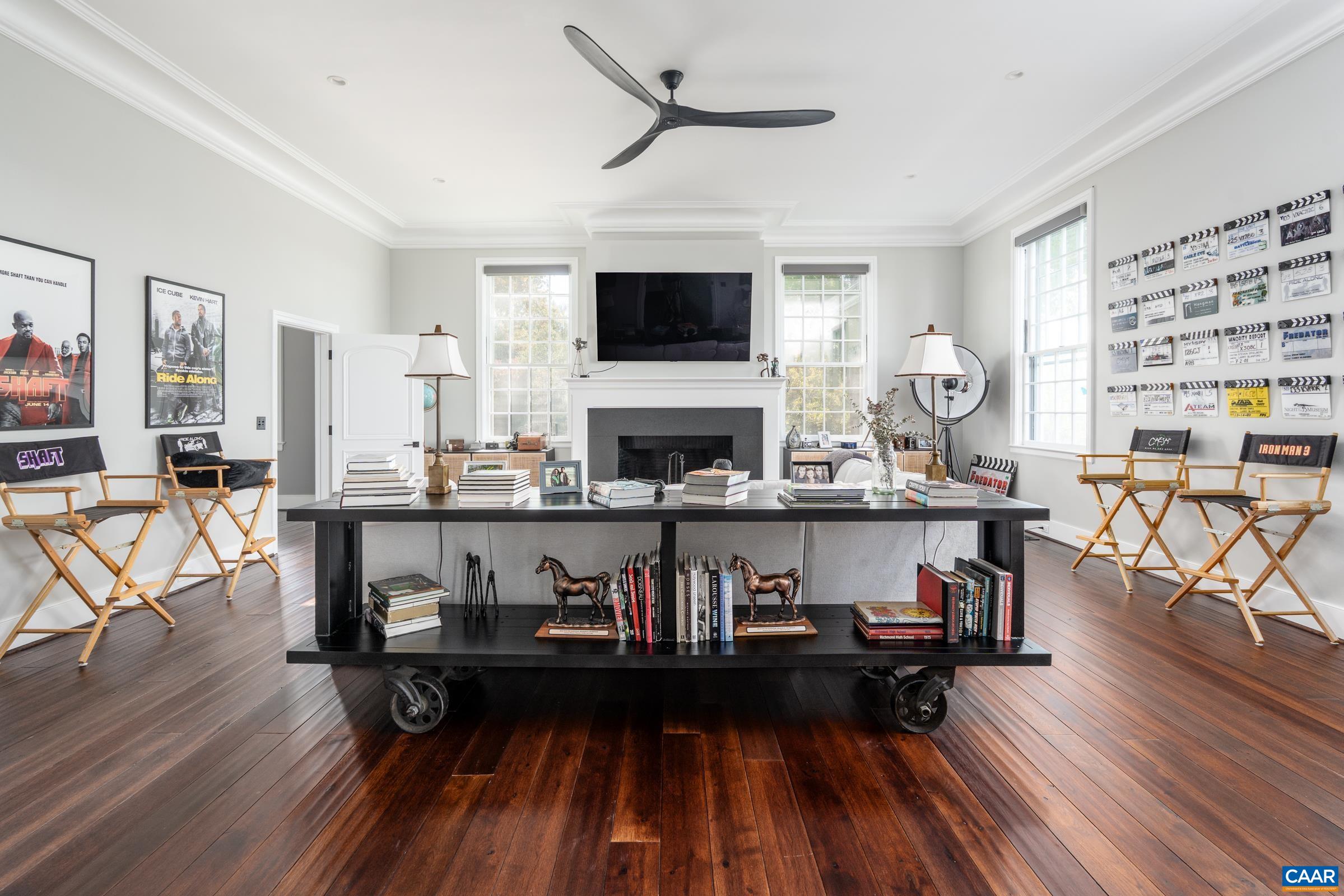 Complete with a drop down tv and sound system.