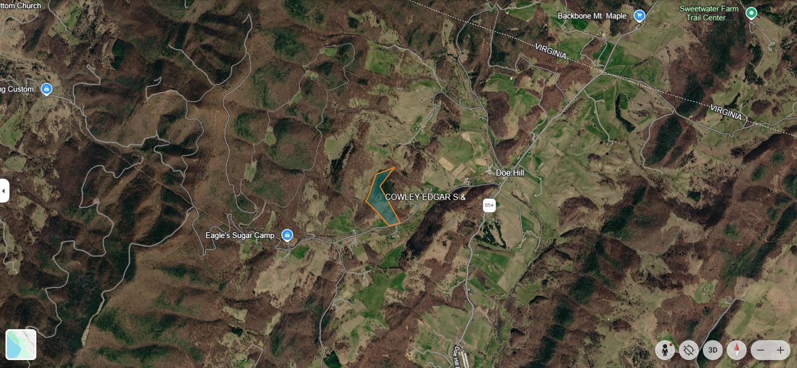 TBD JACK MOUNTAIN RD, DOE HILL, Virginia 24433, ,Land,TBD JACK MOUNTAIN RD,674667 MLS # 674667