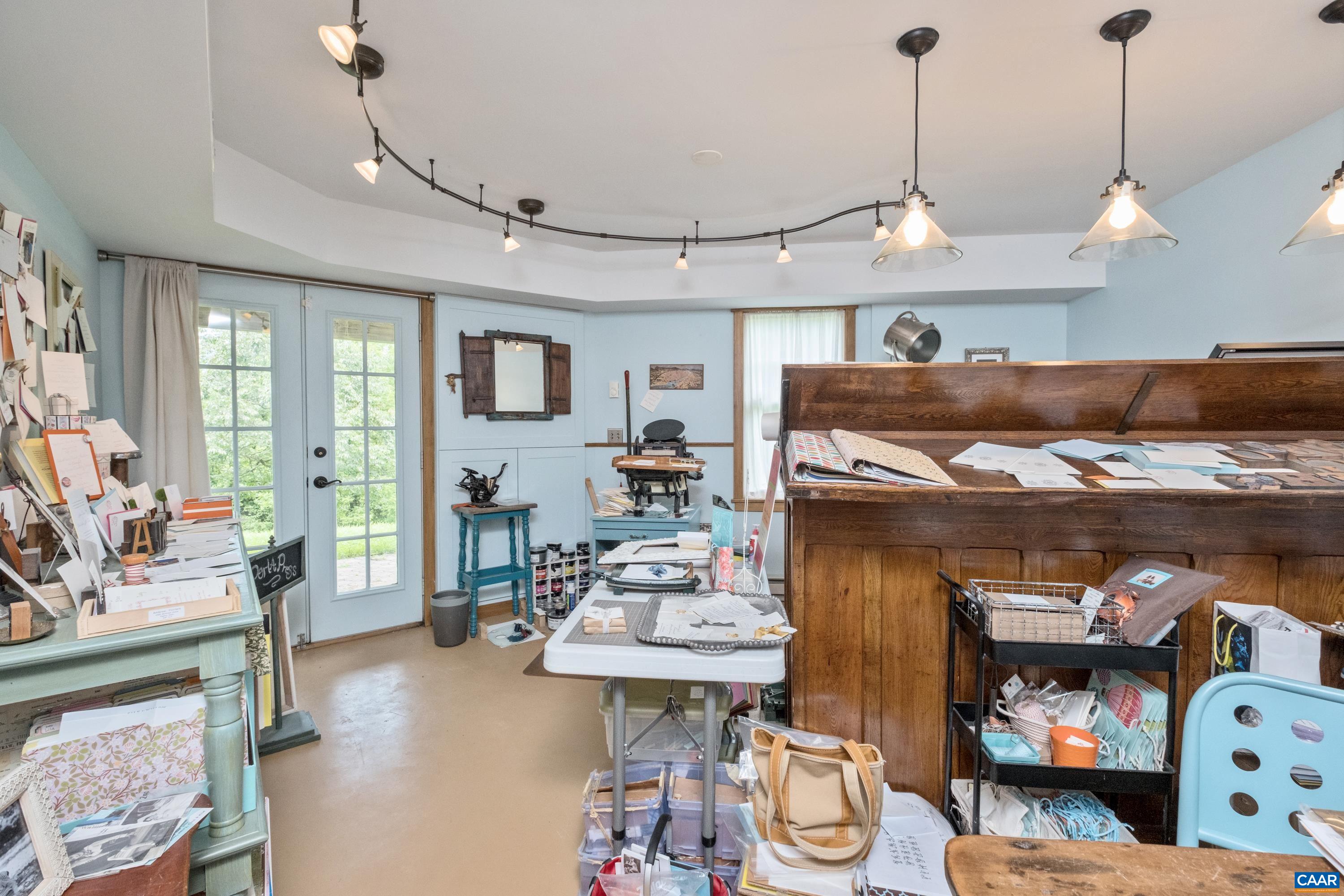 Separate French door entrance.