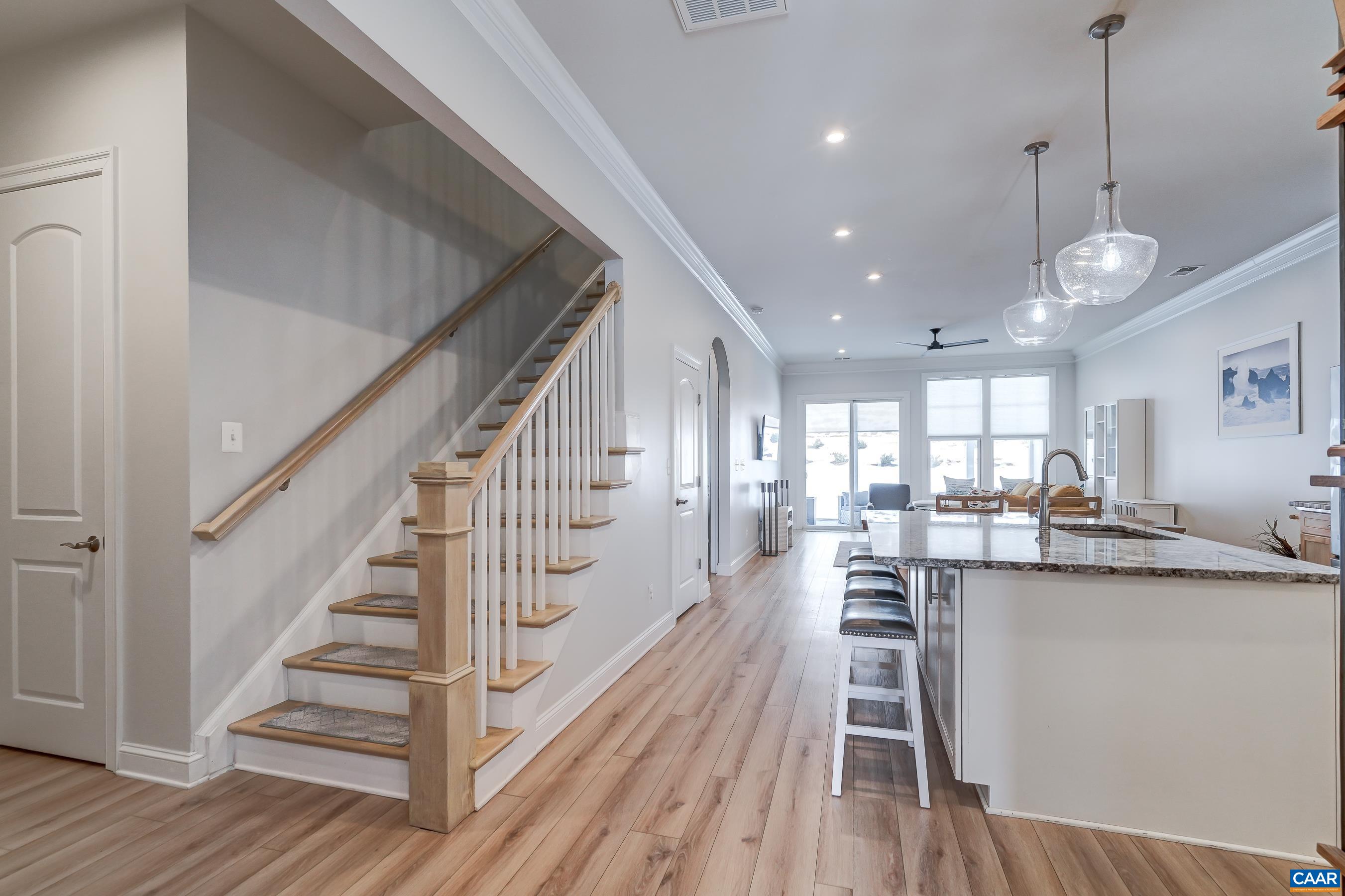 Open floor plan is great for entertaining.