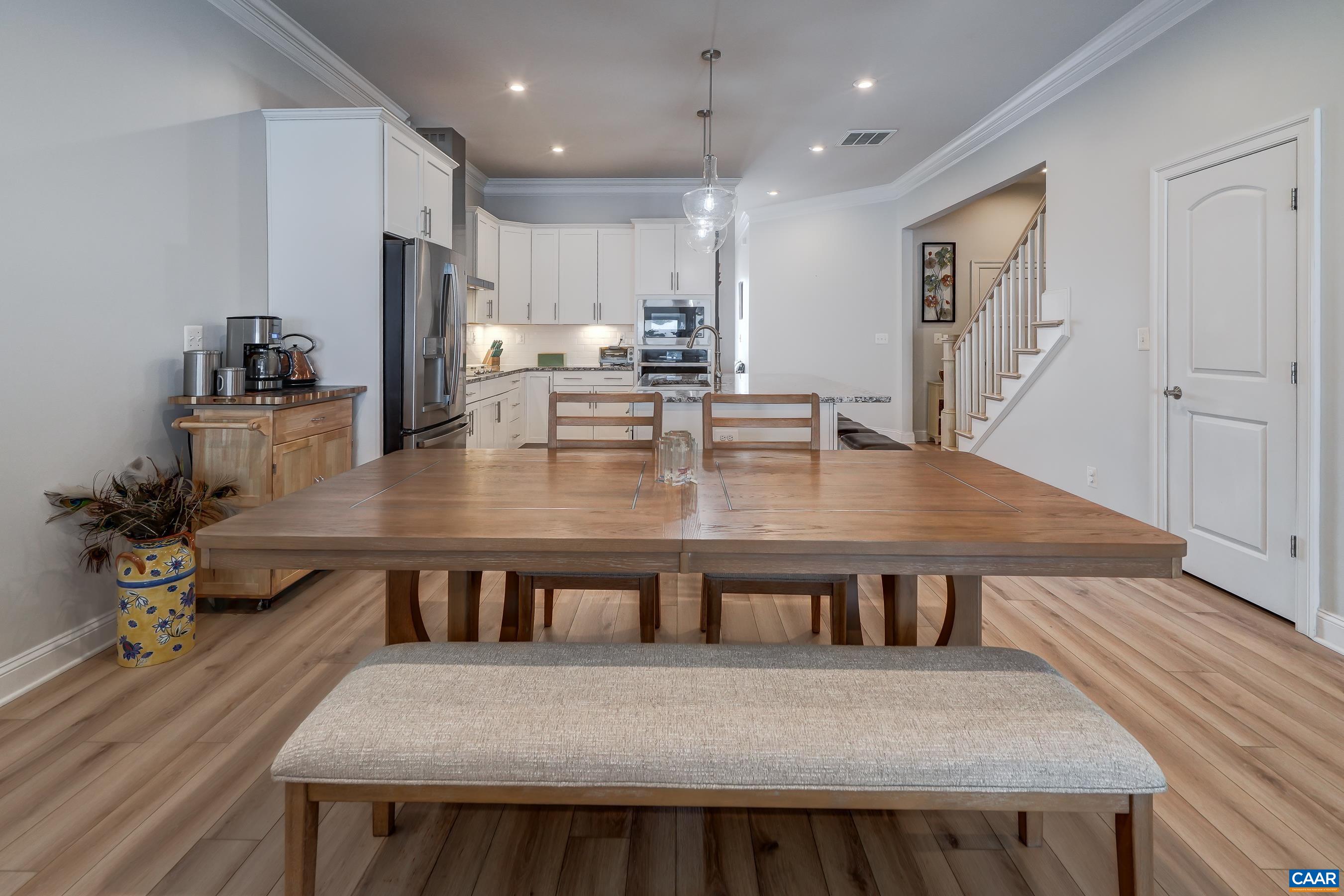 Dining area between kitchen and living room.