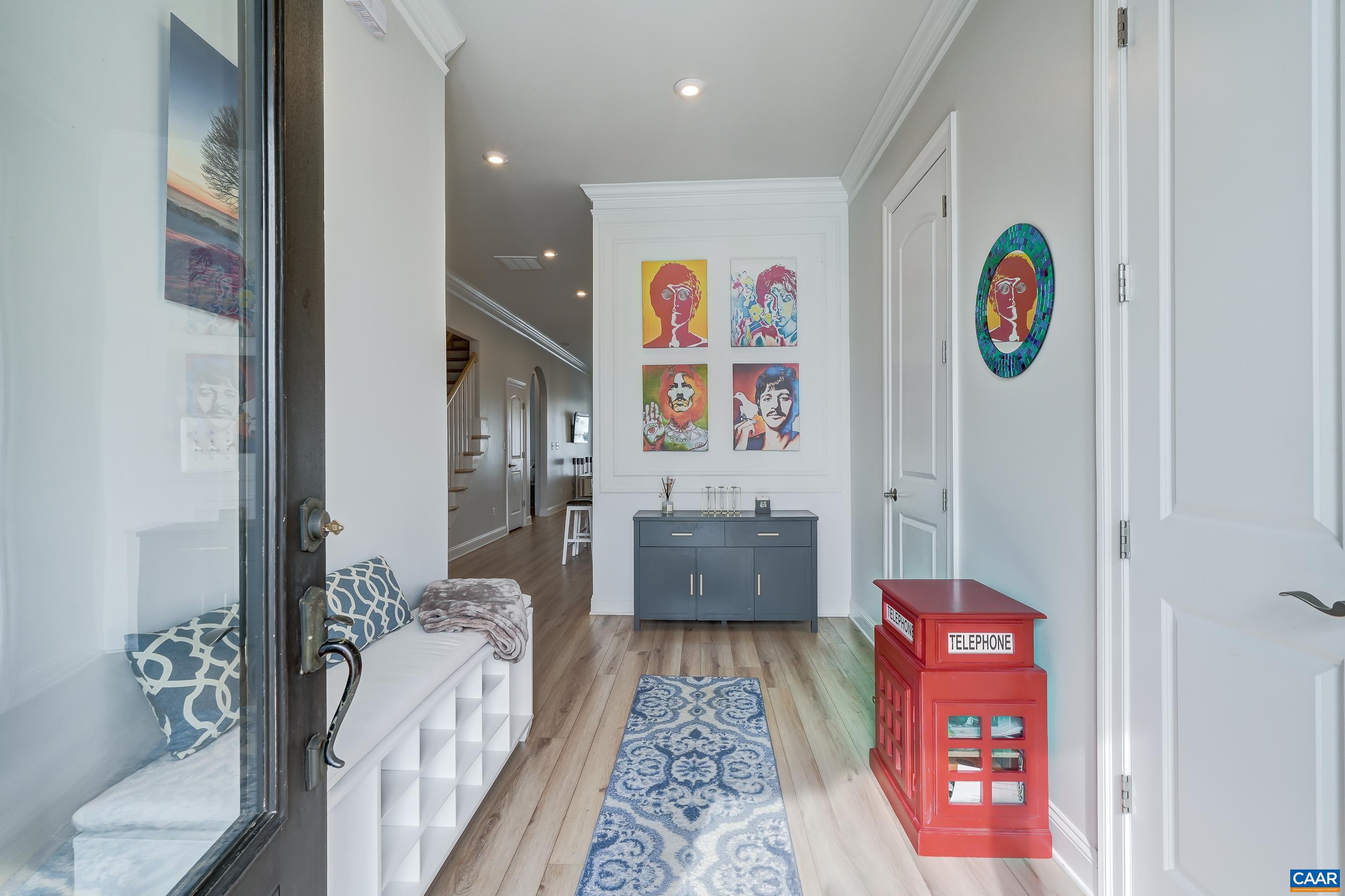 Polished, neutral interior with engineered hardwood floors throughout the main level living spaces.