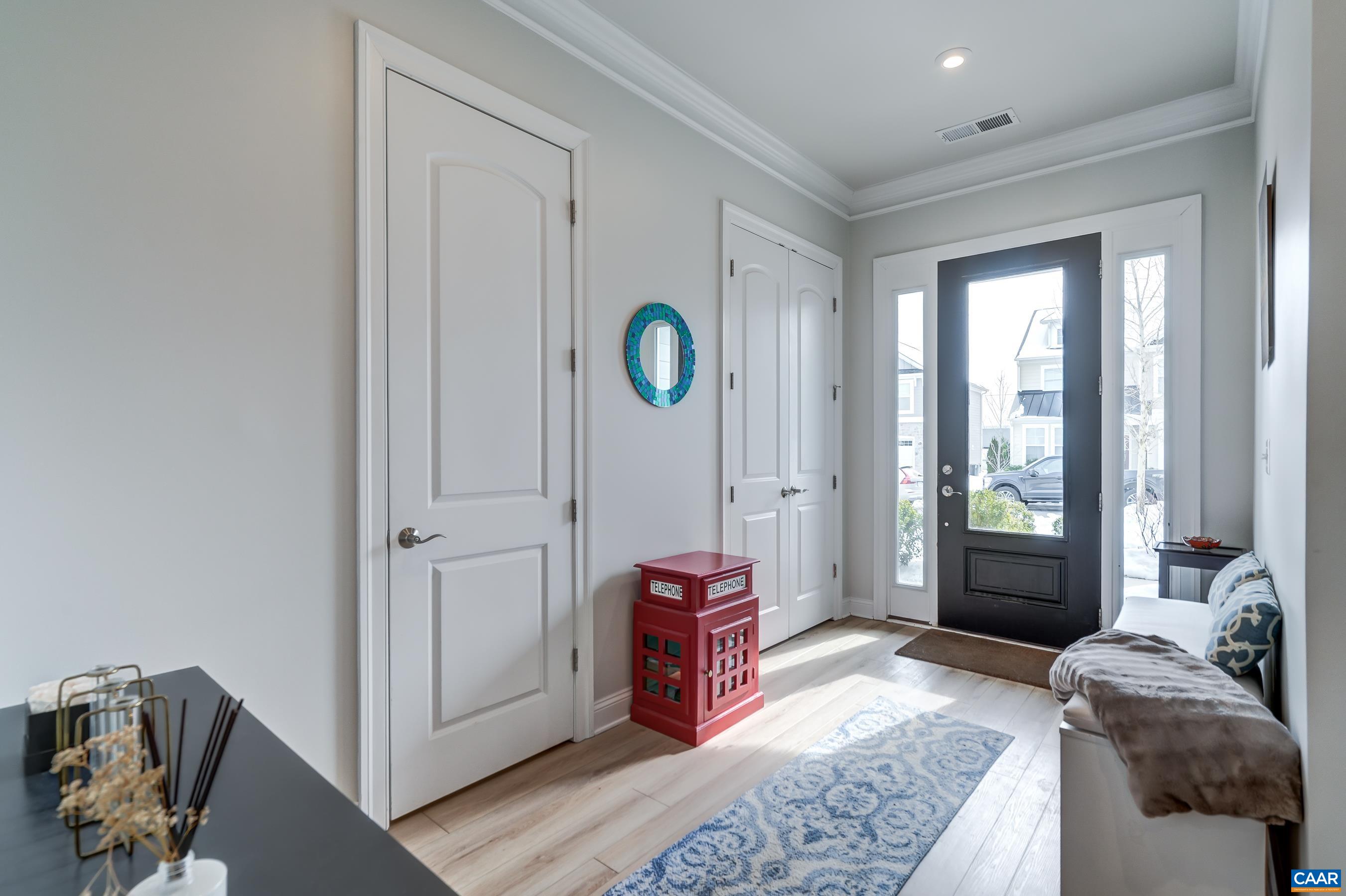 Sunny and bright foyer.