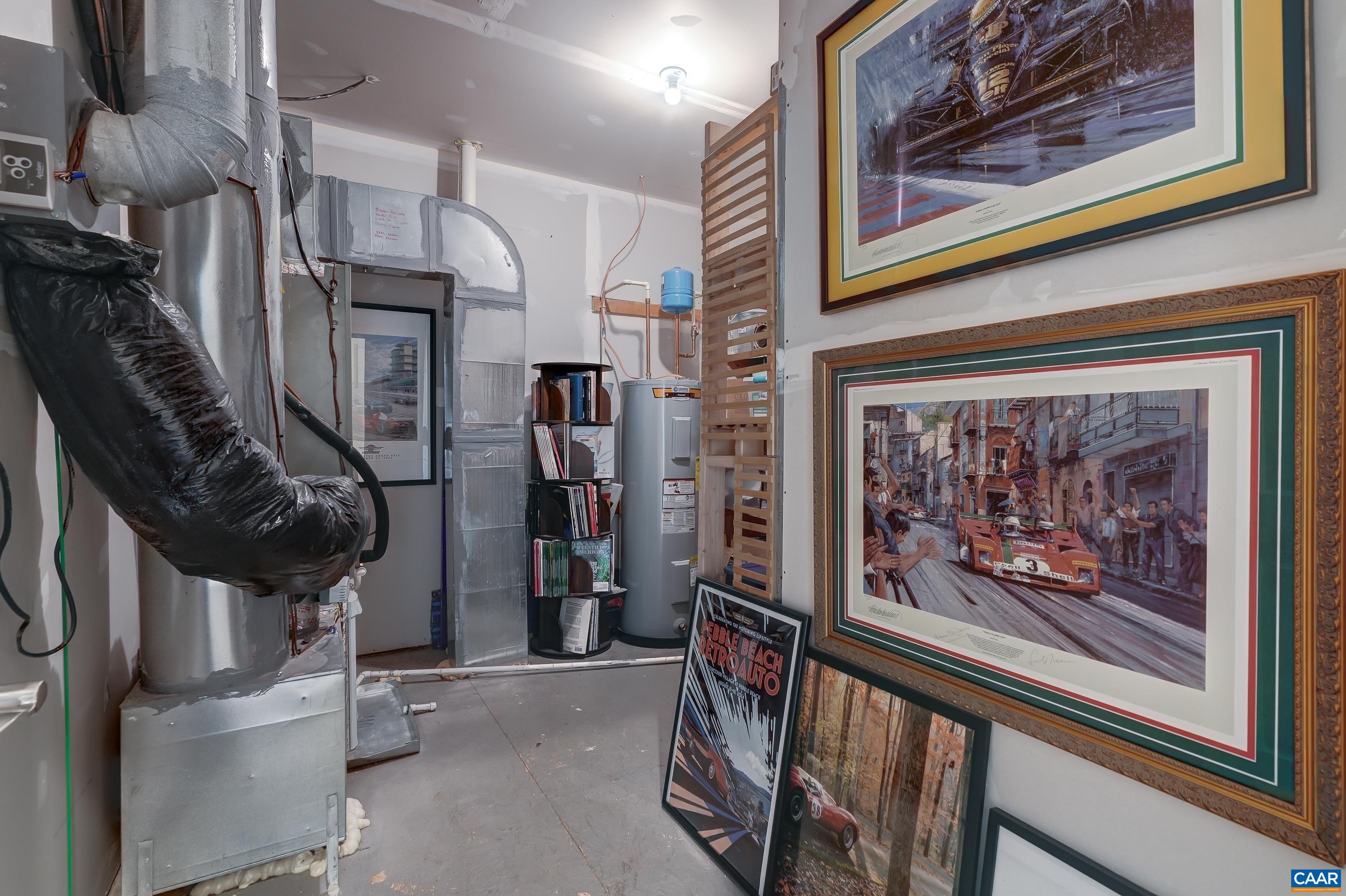 Large unfinished utility space on second floor offers so much room for storage.