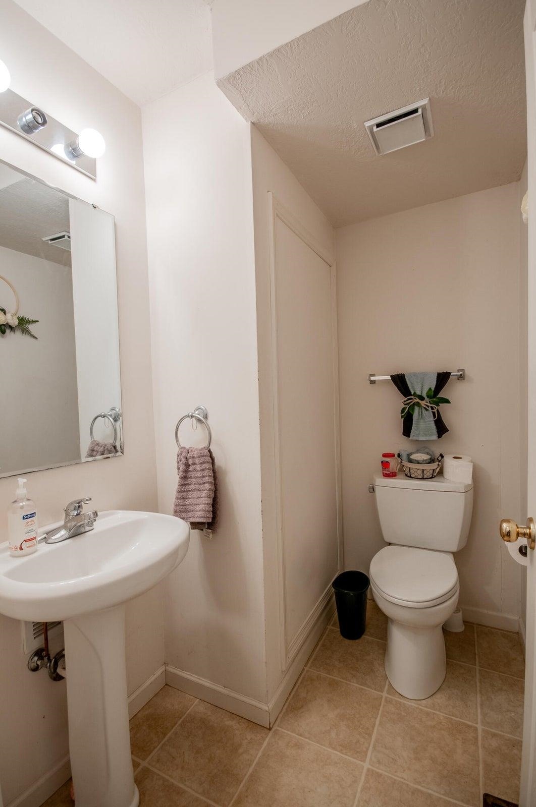 Half bath on first floor.