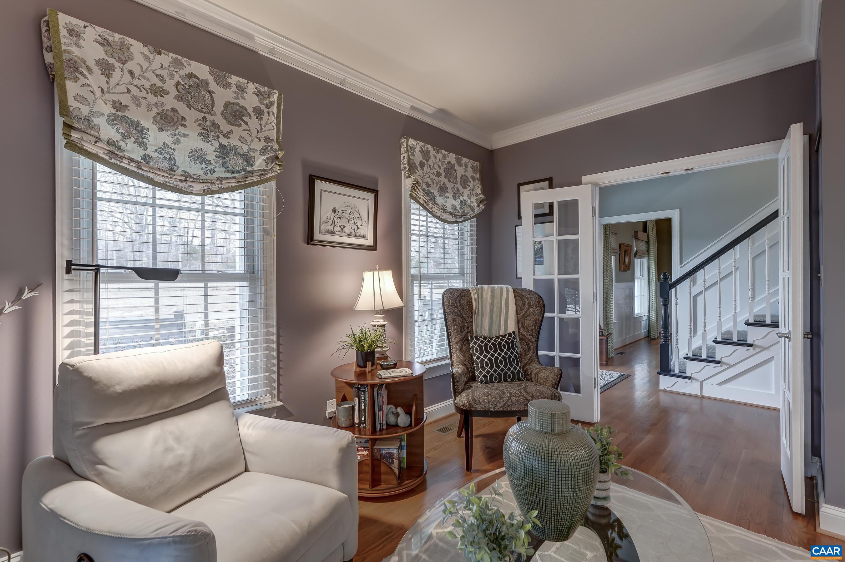 French doors provide privacy. French doors provide privacy.