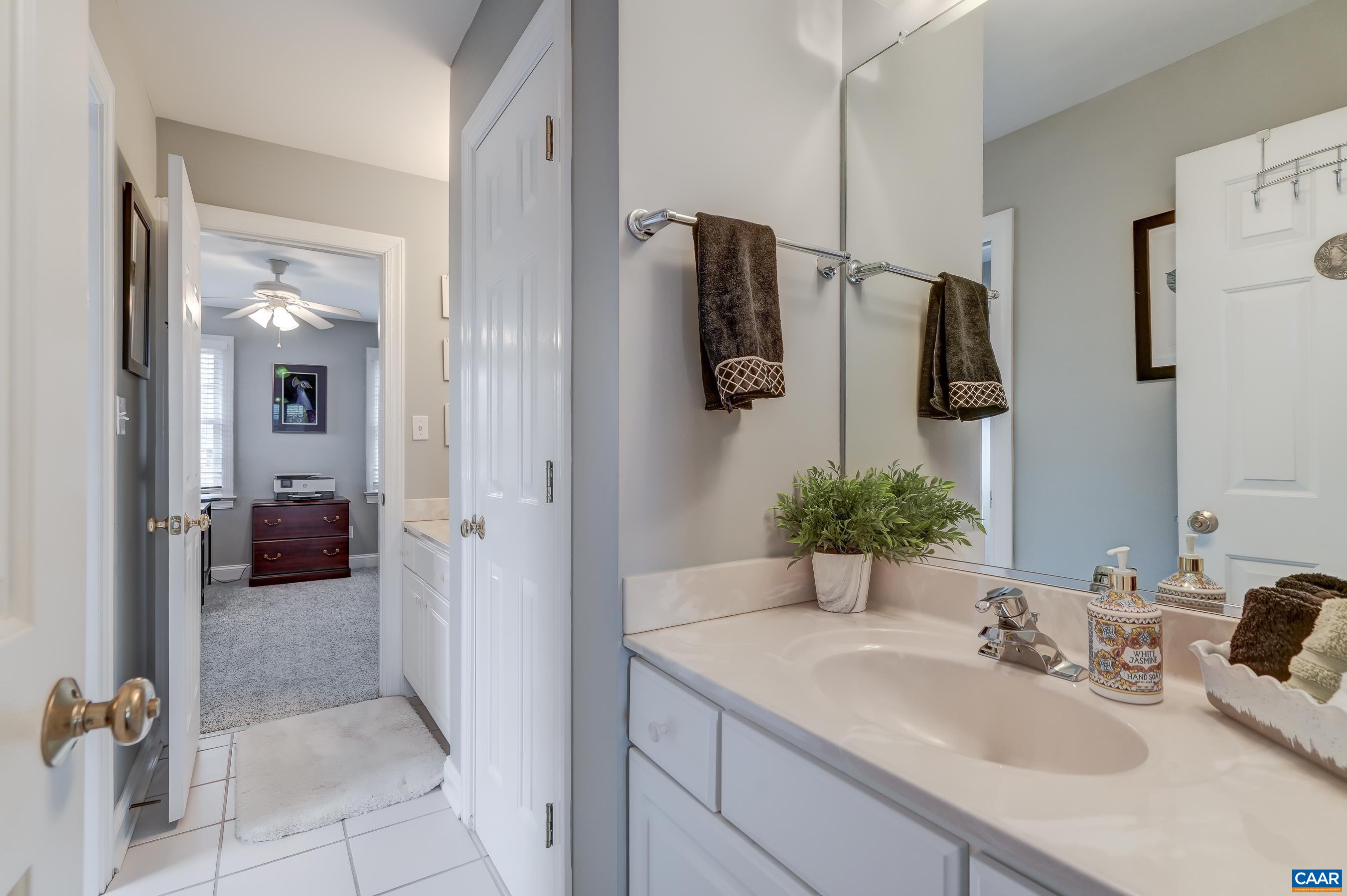 Jack and Jill bathroom with new countertops. Jack and Jill bathroom with new countertops.
