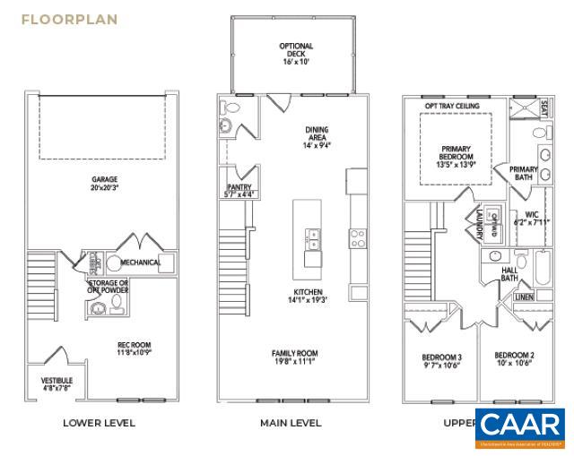 136 PARK RIDGE DR, CROZET, Virginia 22932, 4 Bedrooms Bedrooms, ,3 BathroomsBathrooms,Residential,The Poplar II - Interior Unit - Elevation F,136 PARK RIDGE DR,674864 MLS # 674864