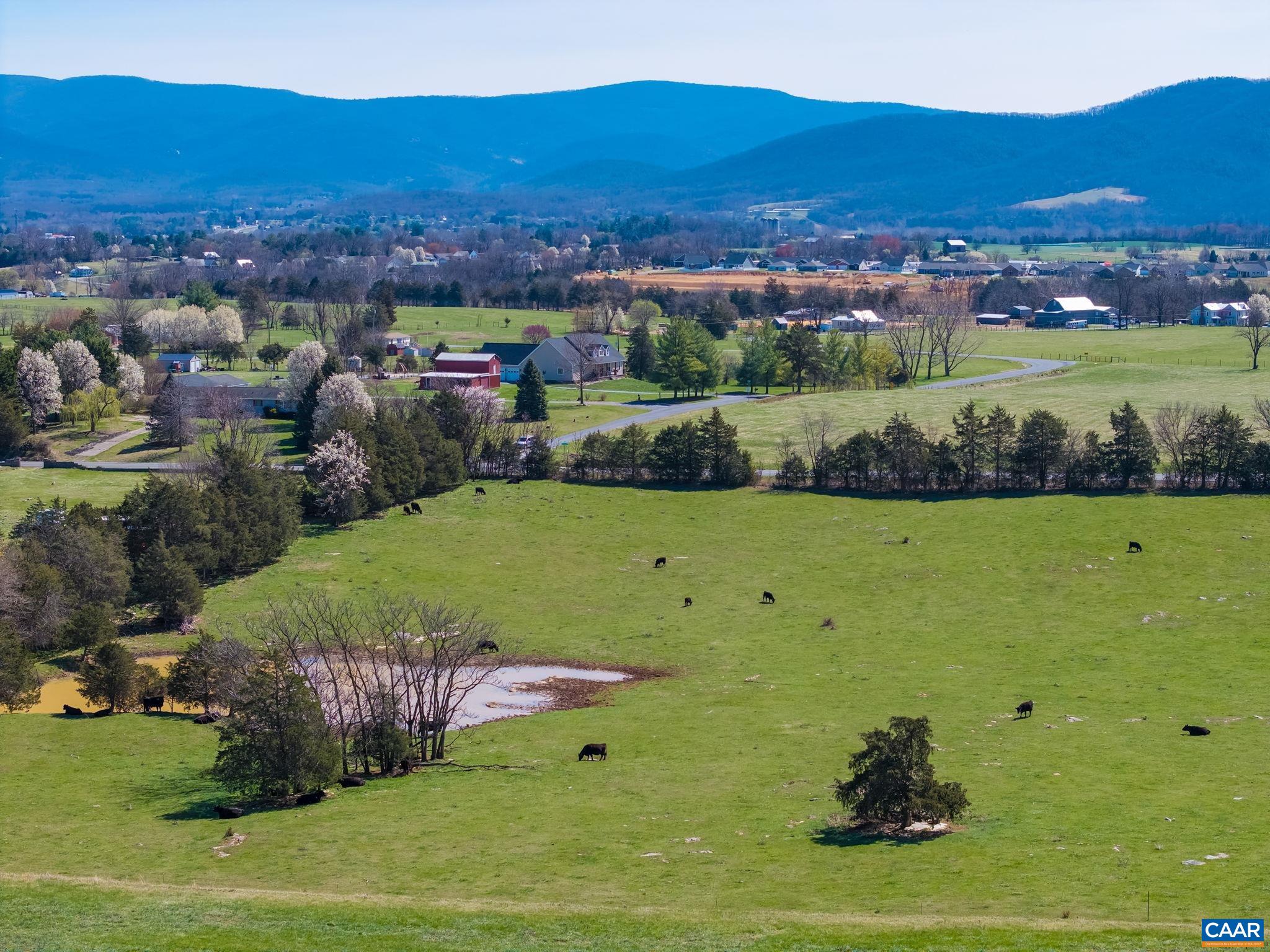 In view is the grazing pasture with pond looking east.