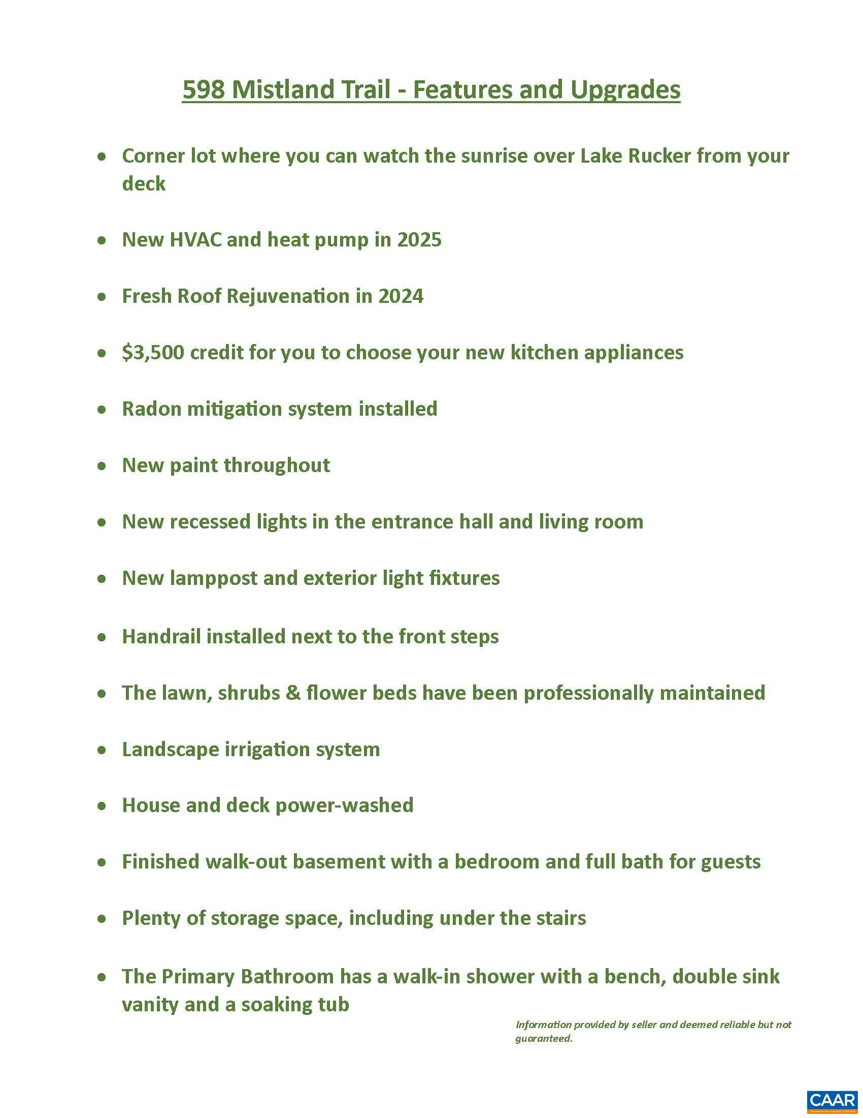 598 MISTLAND TRL, RUCKERSVILLE, Virginia 22968, 3 Bedrooms Bedrooms, ,3 BathroomsBathrooms,Residential,Harriett w/basement,598 MISTLAND TRL,674967 MLS # 674967 598 MISTLAND TRL, RUCKERSVILLE, Virginia 22968, 3 Bedrooms Bedrooms, ,3 BathroomsBathrooms,Residential,Harriett w/basement,598 MISTLAND TRL,674967 MLS # 674967