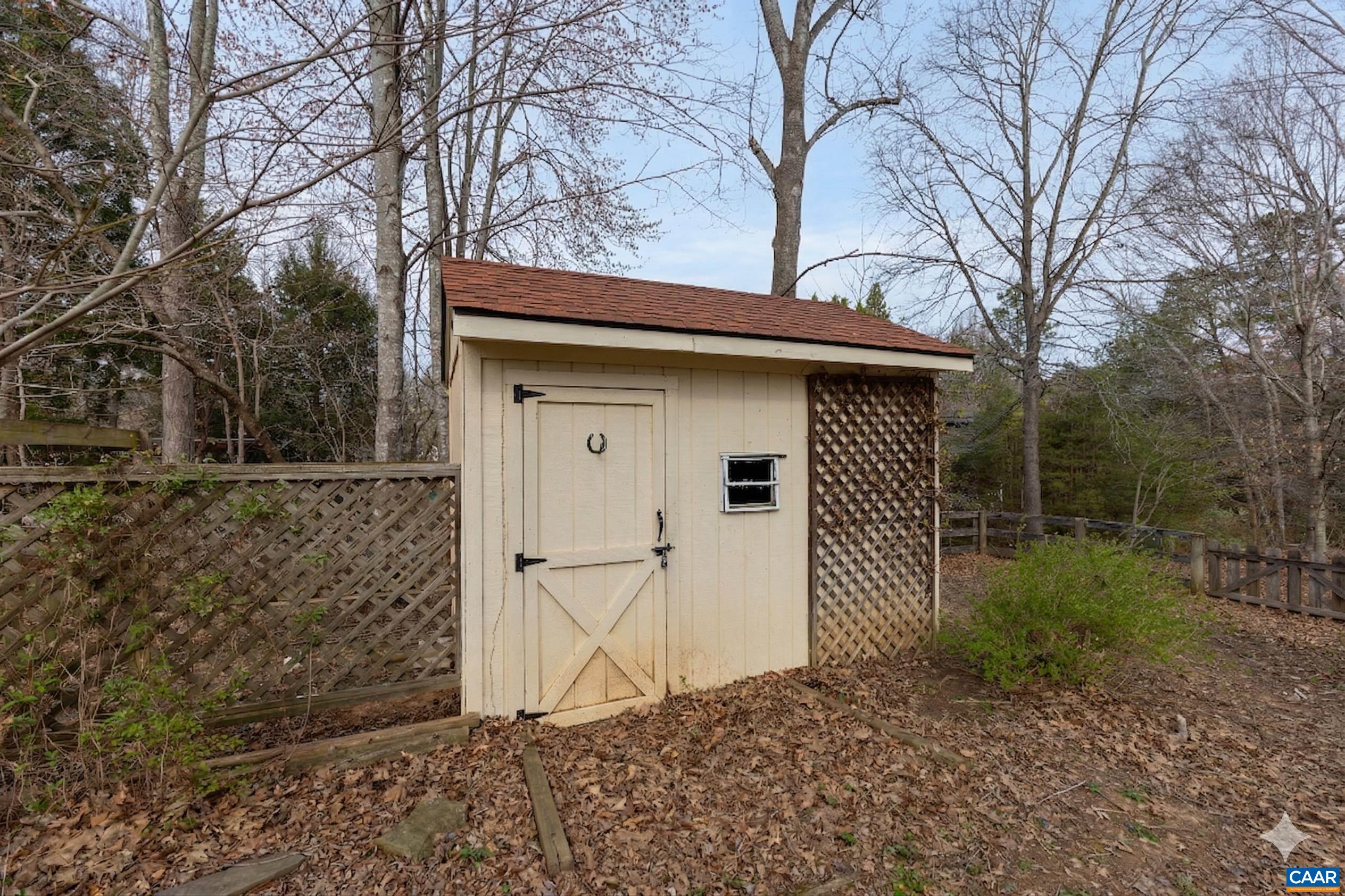 Dedicated storage shed located within the private, fenced backyard for tools and gear. Dedicated storage shed located within the private, fenced backyard for tools and gear.
