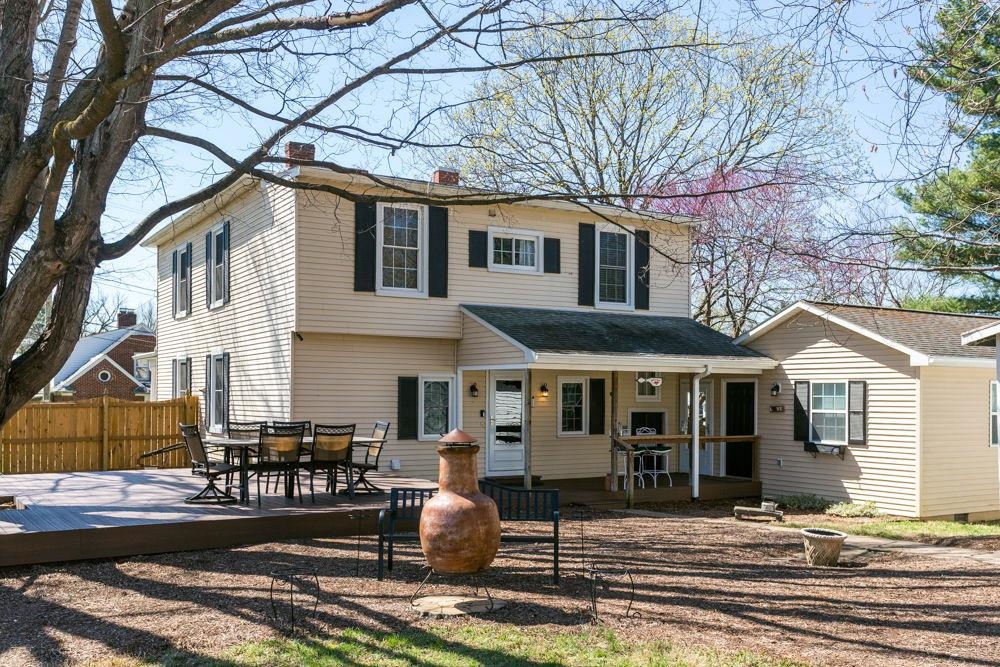 of the home and deck.