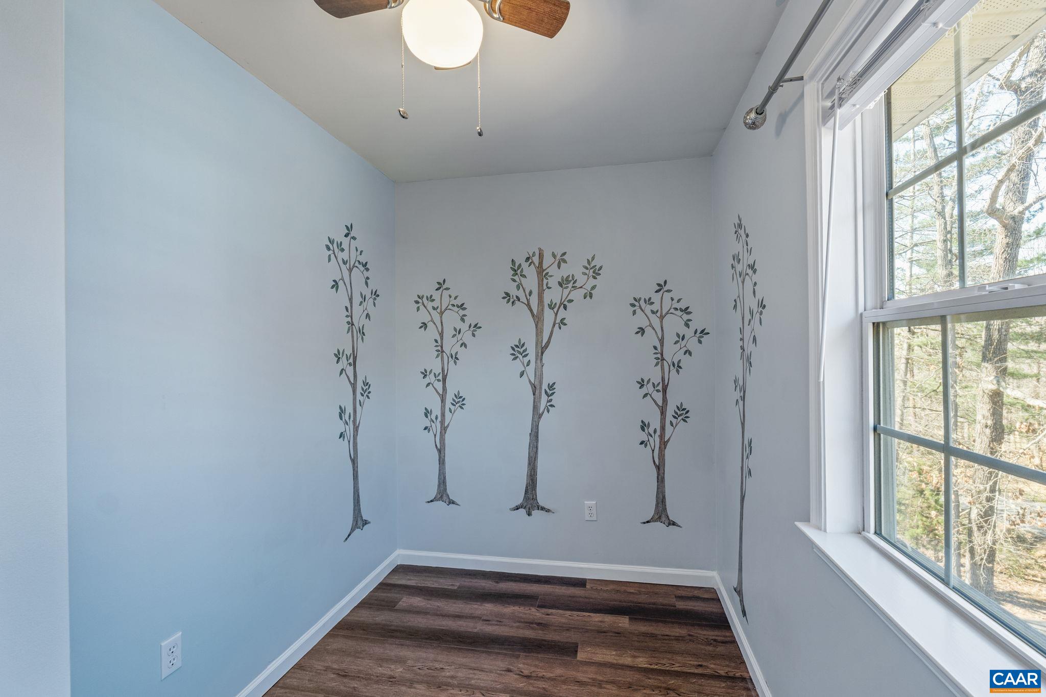 Originally designed as a 2nd walk-in closet in the primary BR - also works well as a spot for a Peloton, nursery or 2nd office.