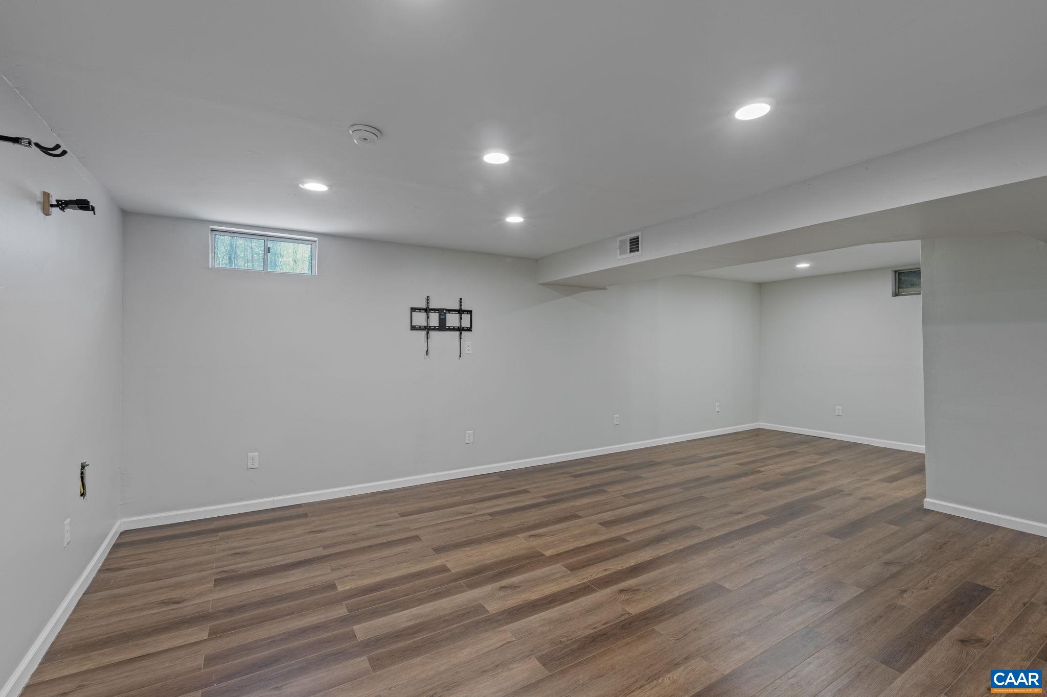 LVP flooring in finished basement