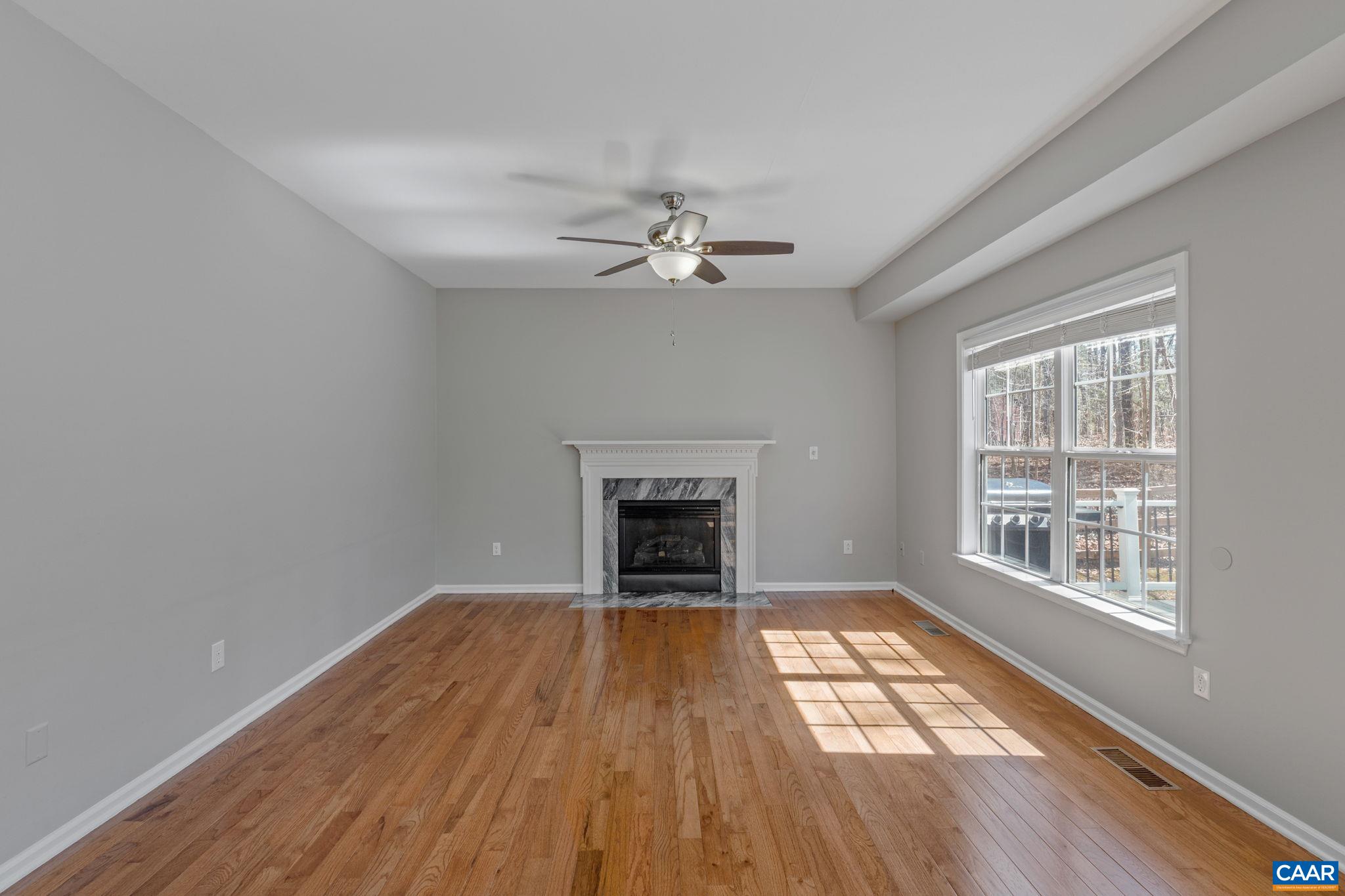 Gas fireplace in living room