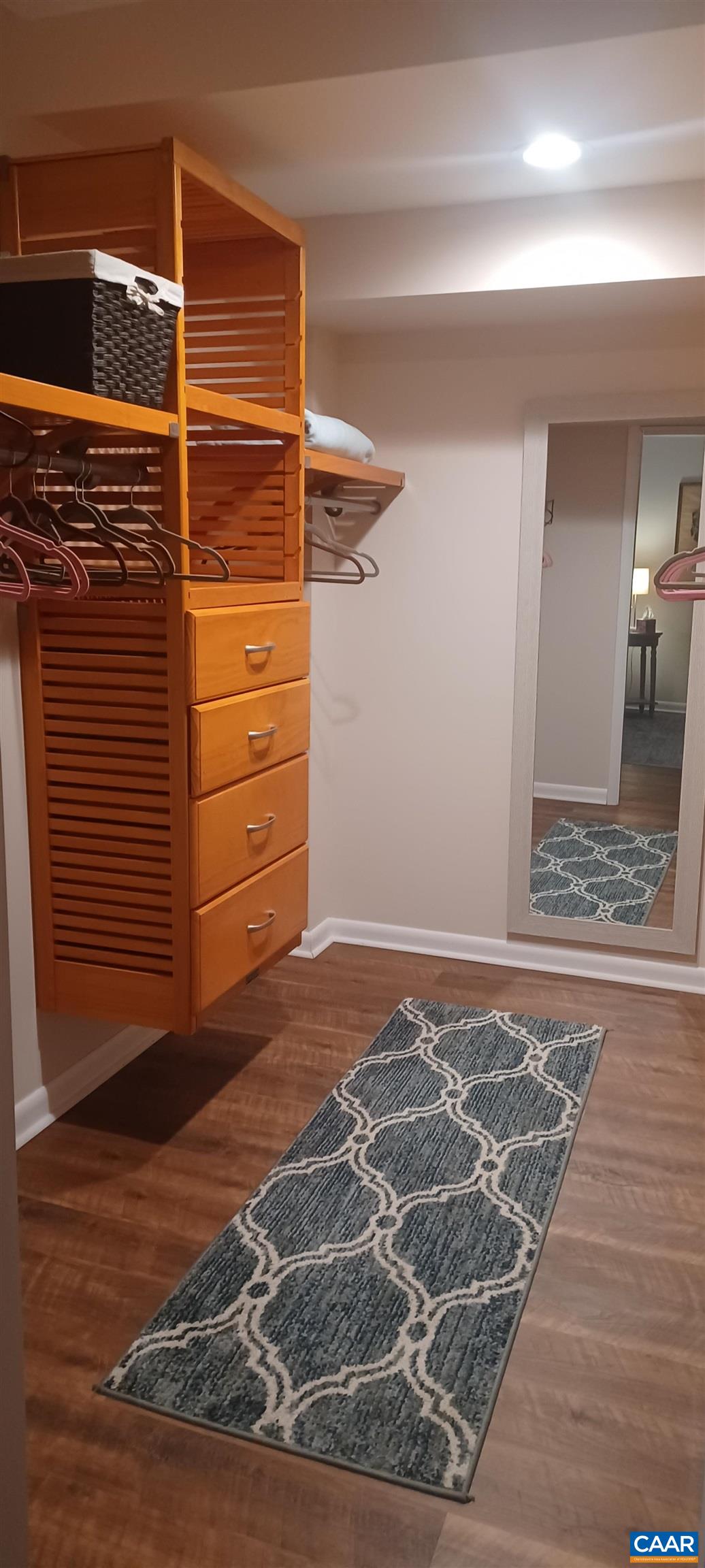 Large walk-in closet.