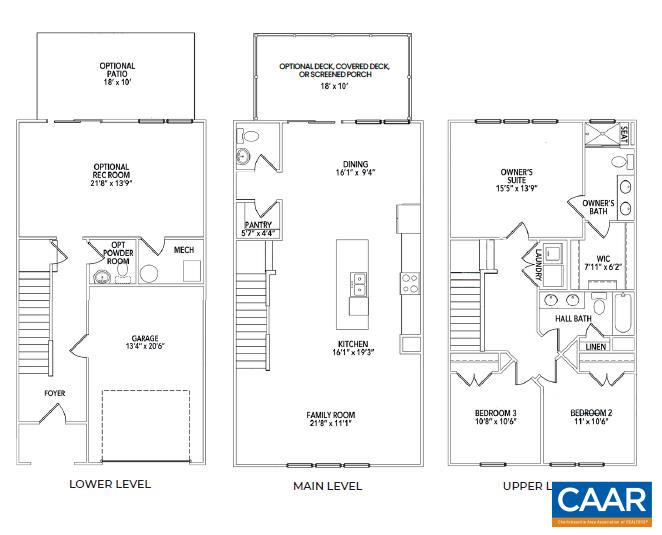4B-411 BELVEDERE BLVD, CHARLOTTESVILLE, Virginia 22901, 4 Bedrooms Bedrooms, ,3 BathroomsBathrooms,Residential,Holly I A Townhome Plan - Elevation F,4B-411 BELVEDERE BLVD,675243 MLS # 675243