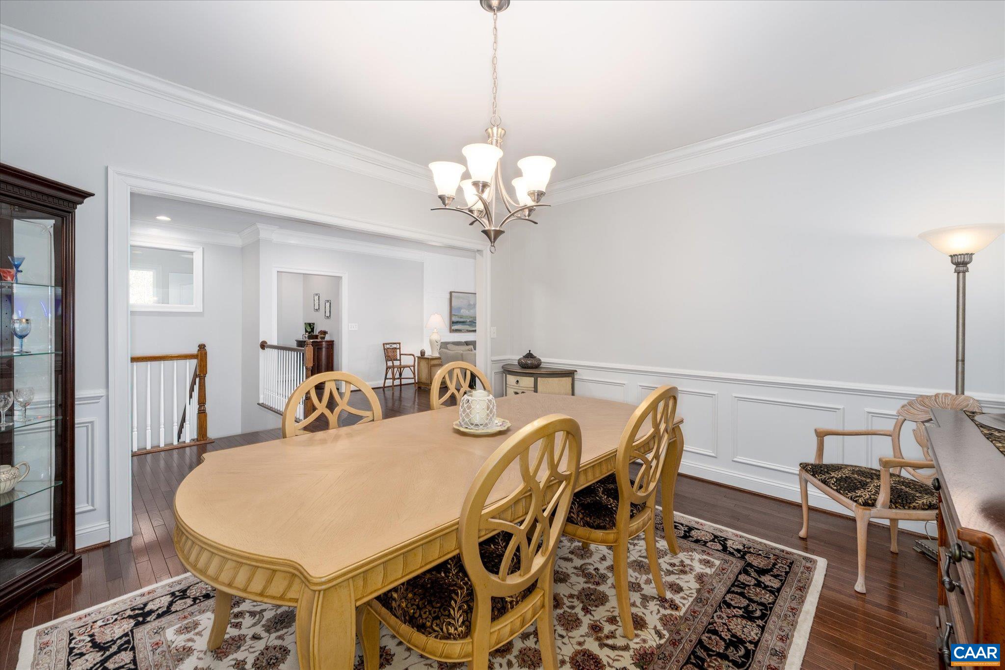 Dining room with wainscoting