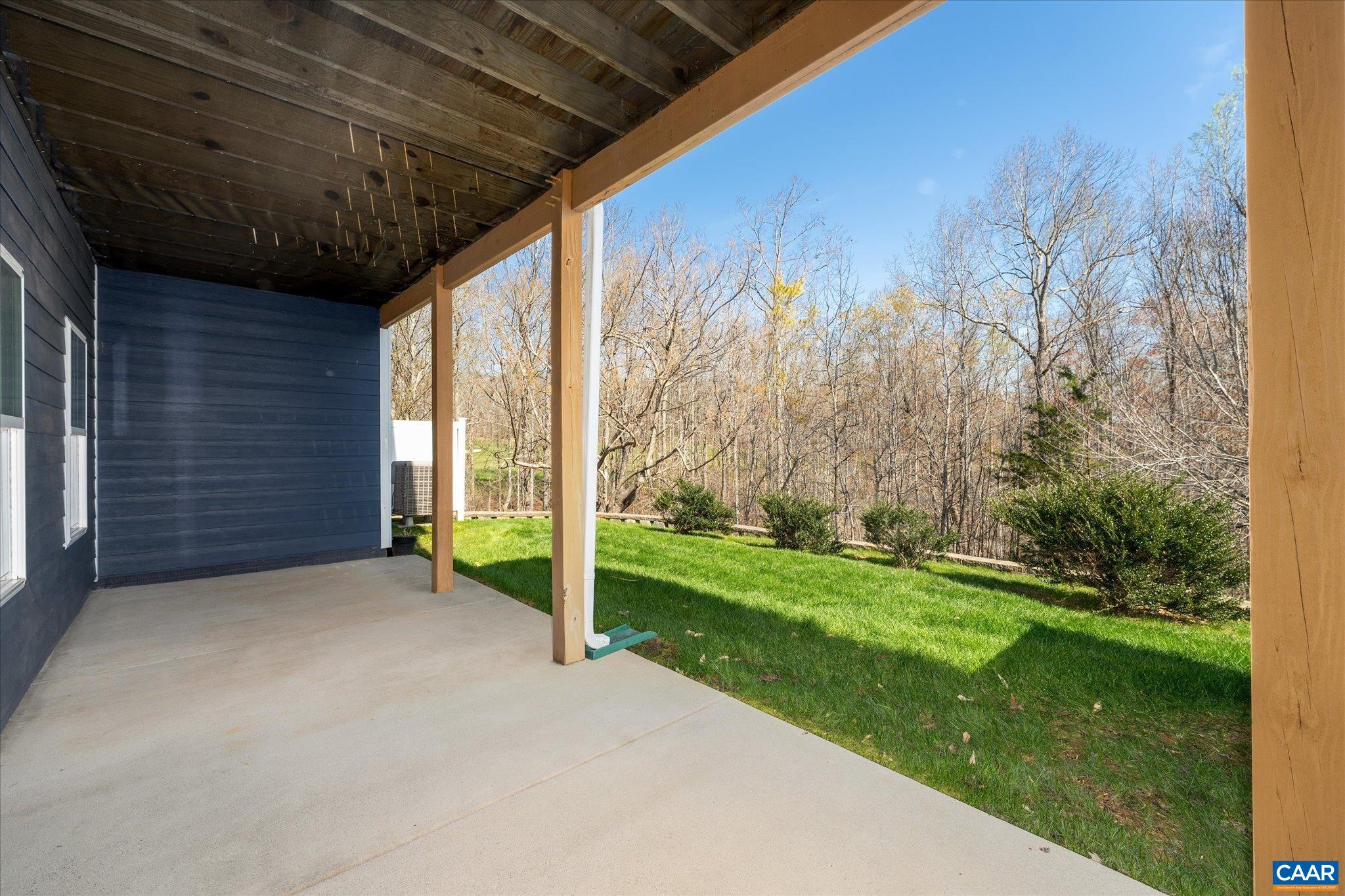 Spacious and private rear patio