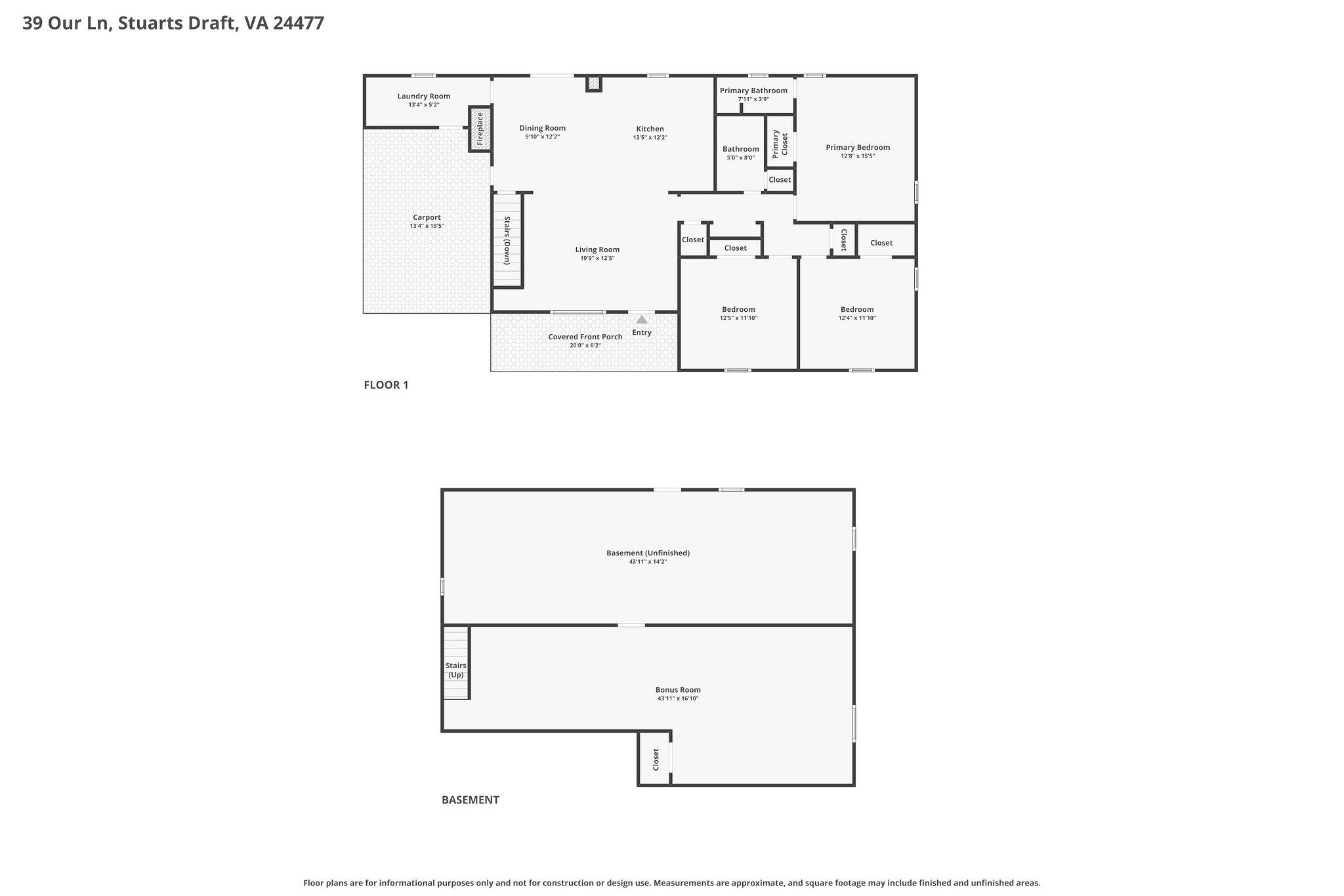 39 OUR LN, STUARTS DRAFT, Virginia 24477, 3 Bedrooms Bedrooms, ,2 BathroomsBathrooms,Residential,39 OUR LN,675279 MLS # 675279