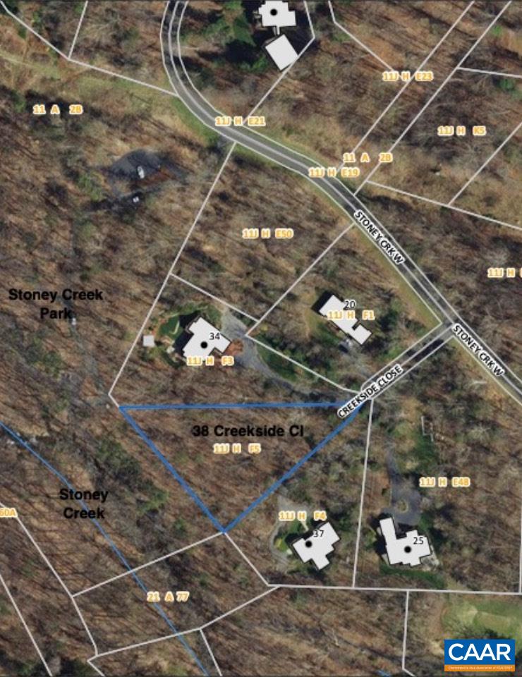 Shows proximity to Stoney Creek Park and trails along the creek Shows proximity to Stoney Creek Park and trails along the creek