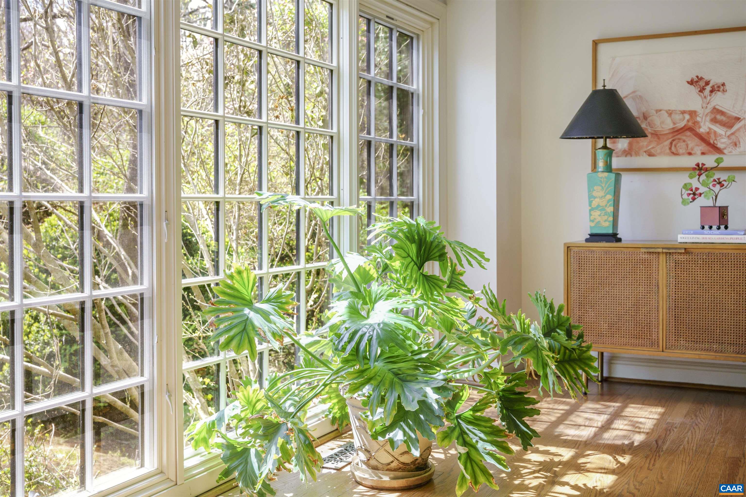 expansive views of the lush, landscaped grounds