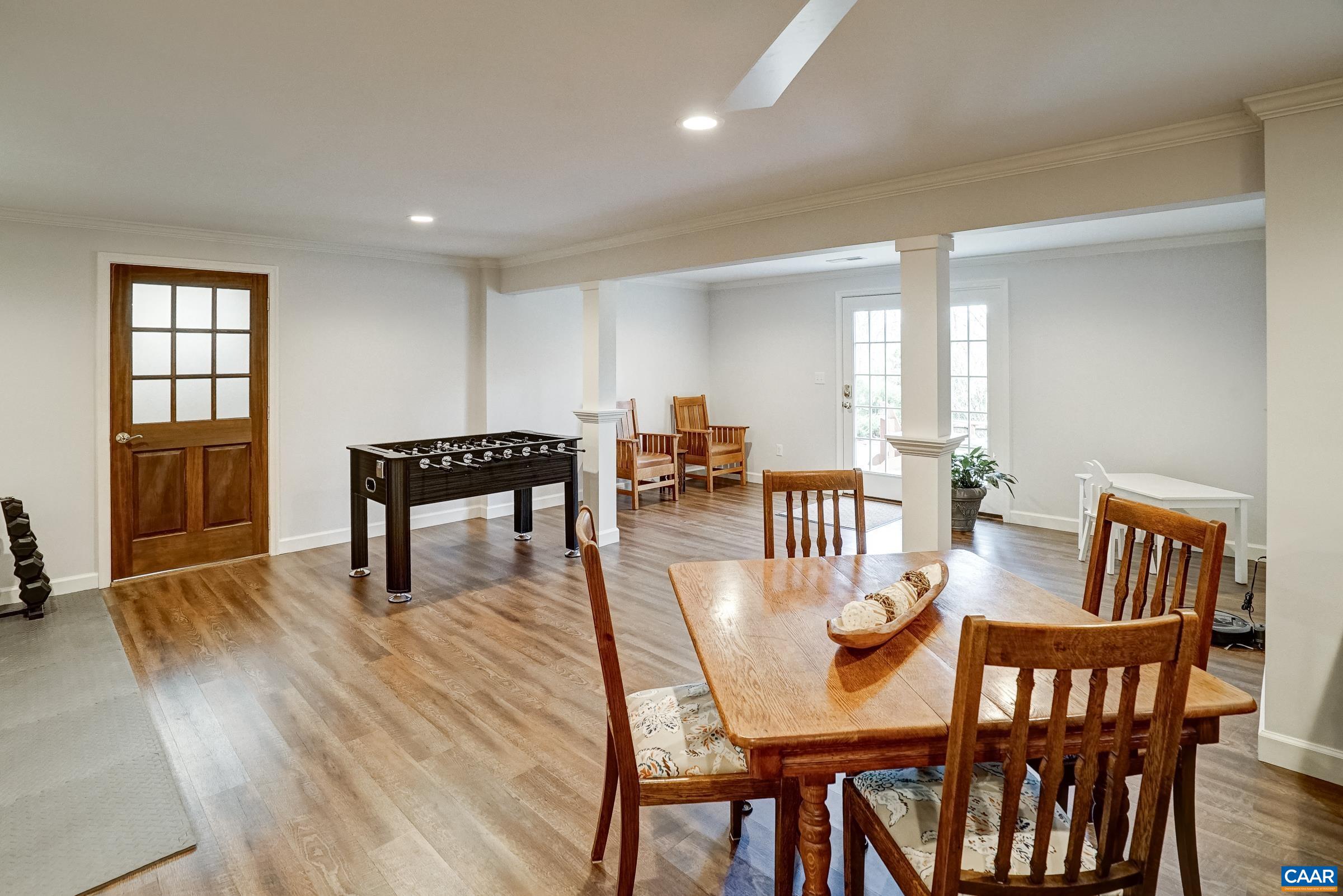 Multiple flexible spaces in the terrace level are great for entertaining!