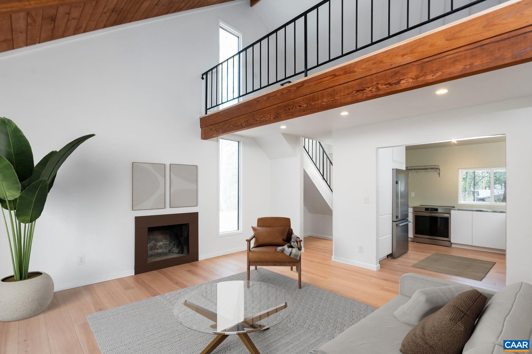 Decorative fireplace, has been capped