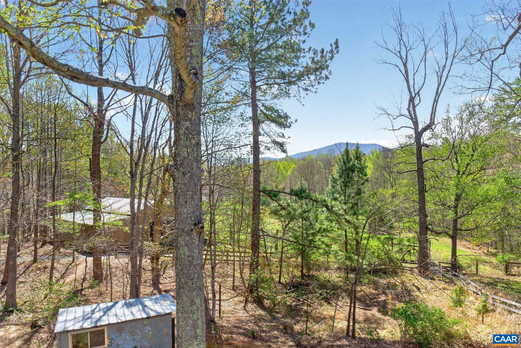 chicken coop and barn beyond