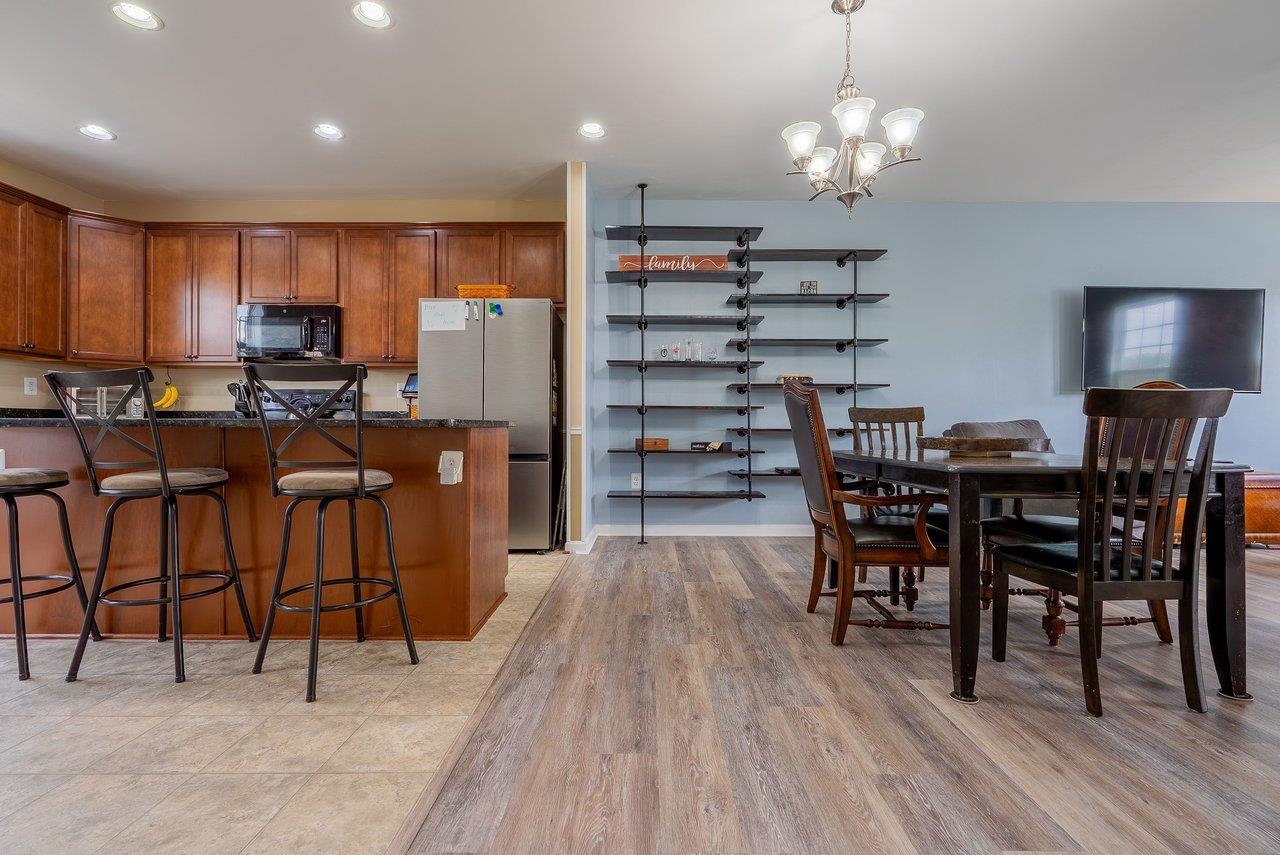 Upgraded flooring in dining/living areas